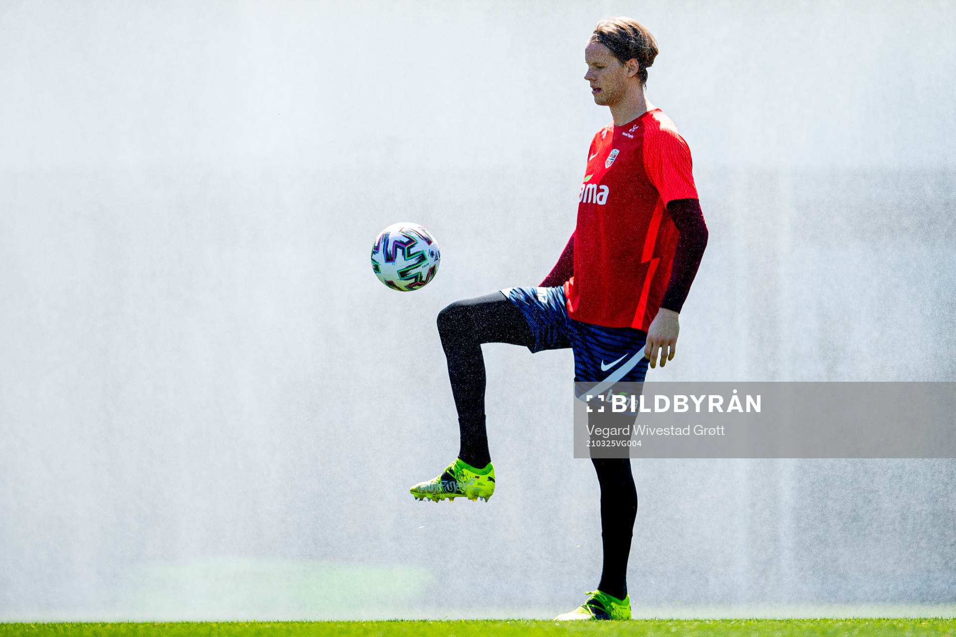 Goalkeeper Ørjan Håskjold Nyland of the Norwegian