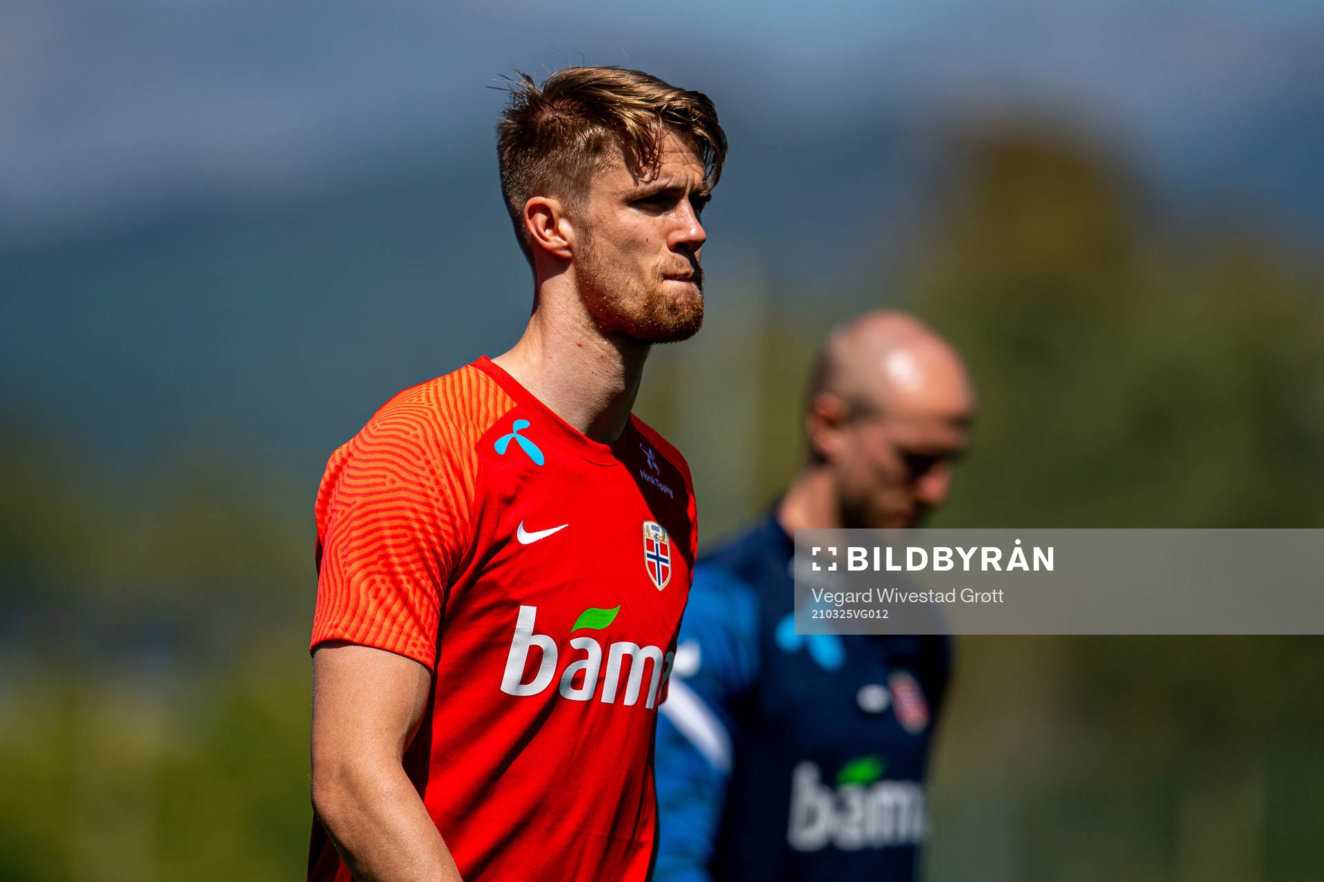 Kristoffer Ajer of the Norwegian national football team
