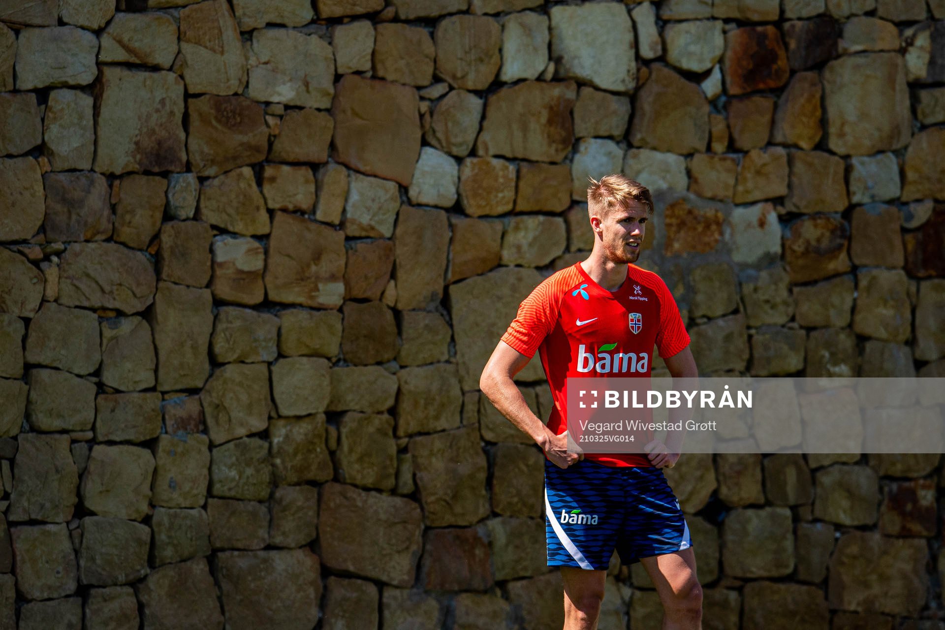 Kristoffer Ajer of the Norwegian national football team