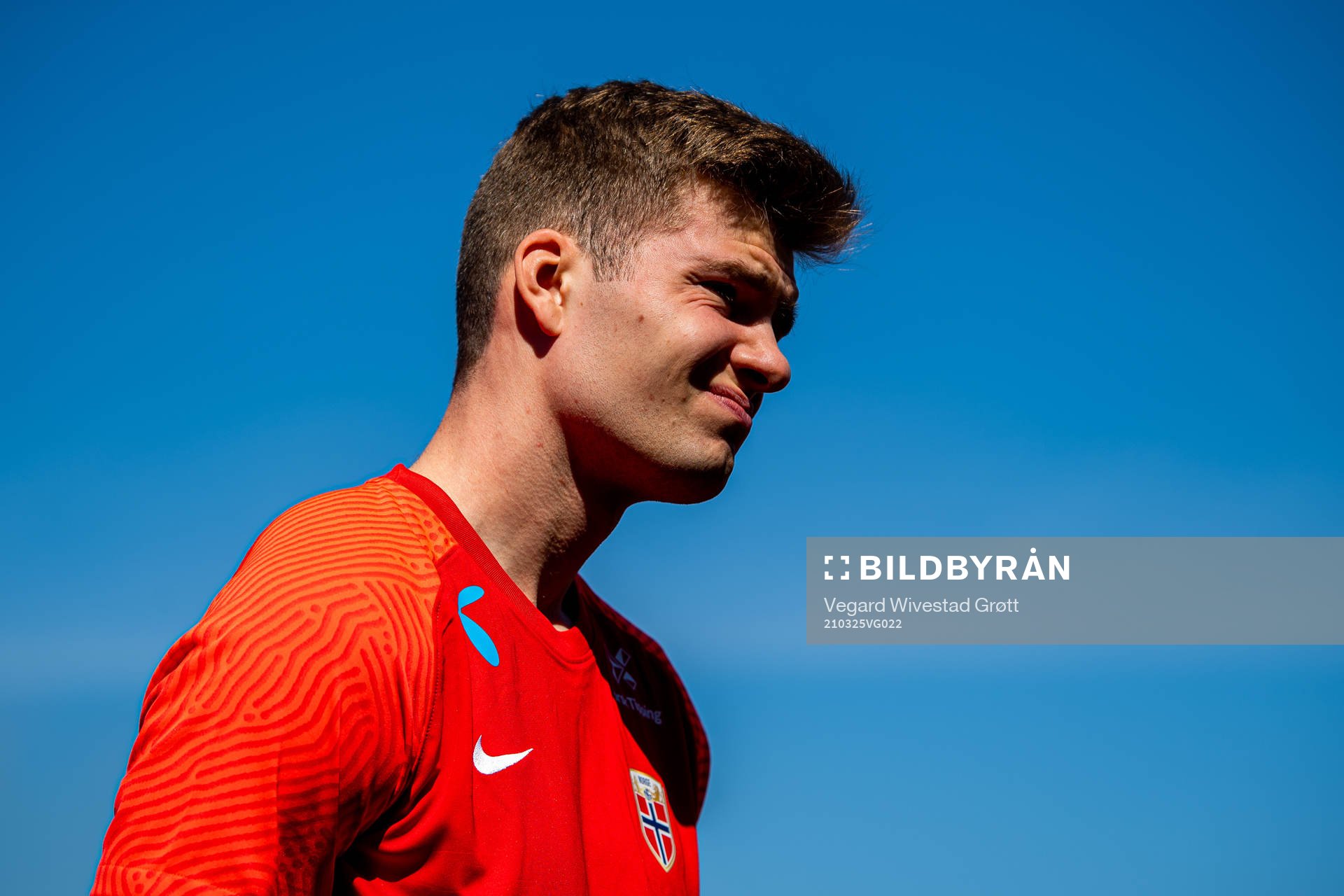 Alexander Sørloth of the Norwegian national football team