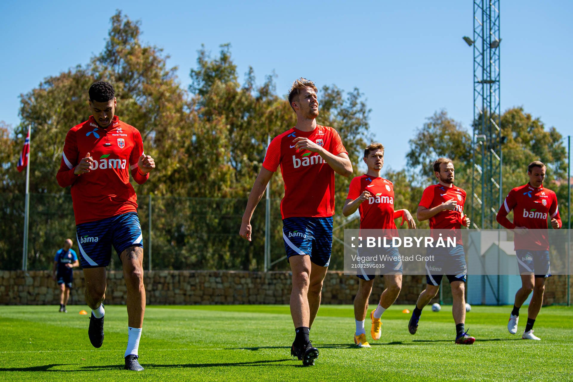 Bjørn Maars Johnsen and Kristoffer Ajer of the Norwegian