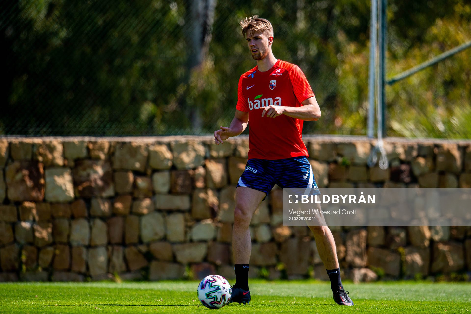 Kristoffer Ajer of the Norwegian national football team