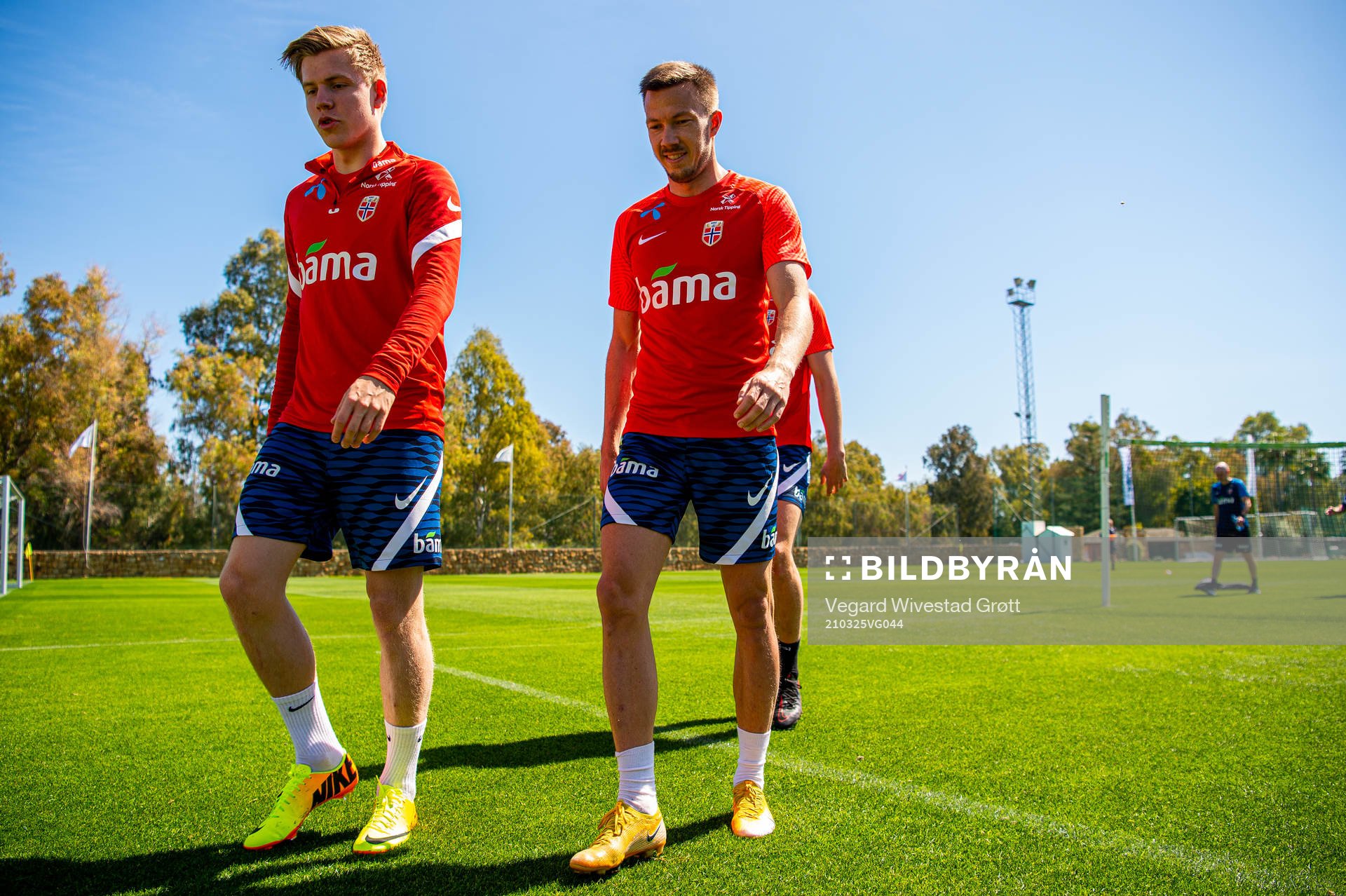 Jens Petter Hauge and Martin Linnes of the Norwegian
