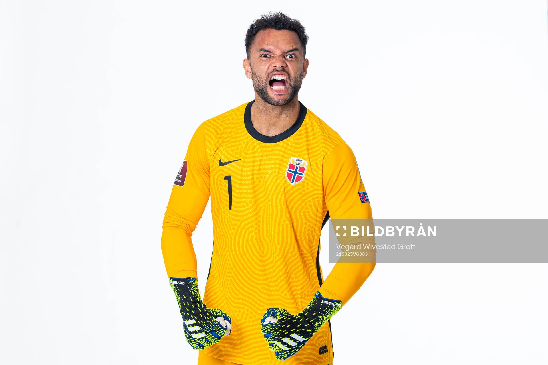 Goalkeeper Sten Grytebust of the Norwegian national