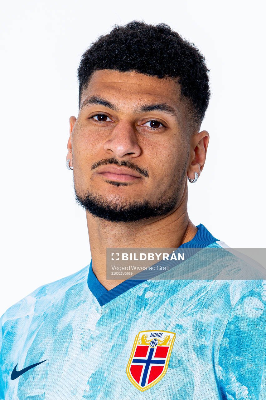 Bjørn Maars Johnsen of the Norwegian national football team poses for a portrait on March 25, 2021 in Marbella. 