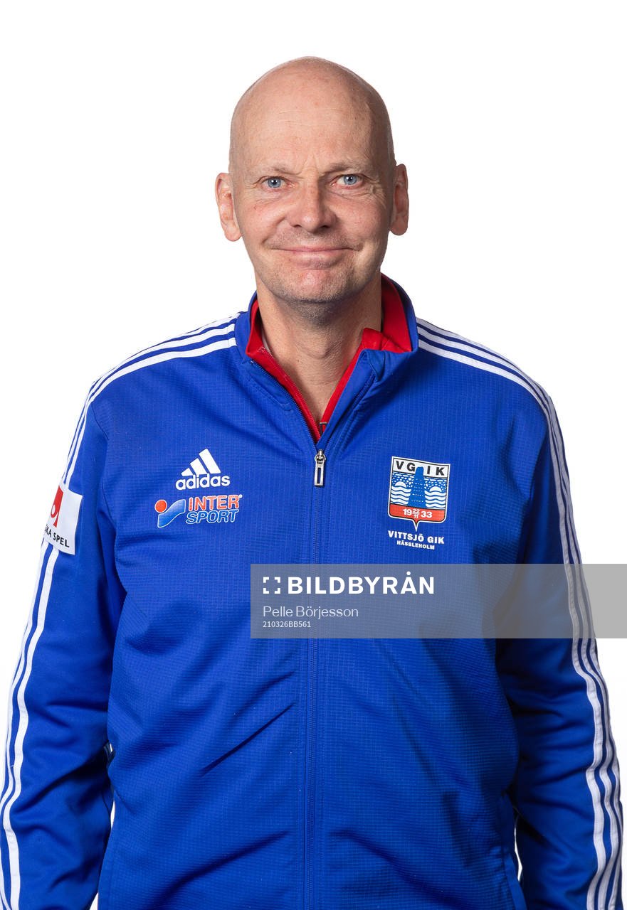 Vittsjös tränare Thomas Mårtensson poserar för ett porträtt den 26 mars 2021 i Vittsjö.