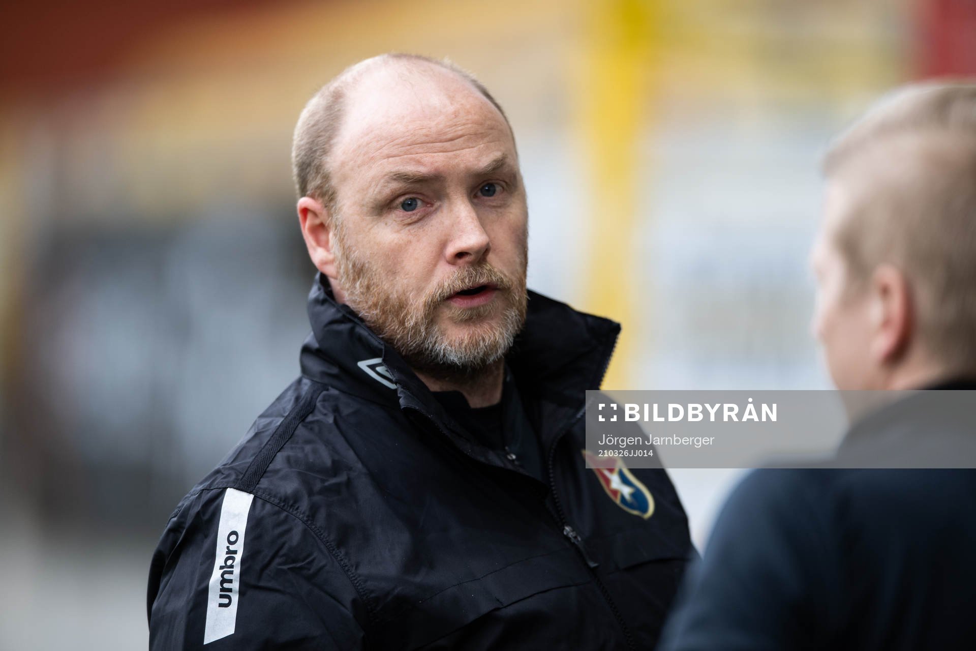 Örgrytes tränare Dane Ivarsson under träningsmatchen i fotboll mellan Elfsborg och Örgryte den 26 mars 2021 i Borås. 