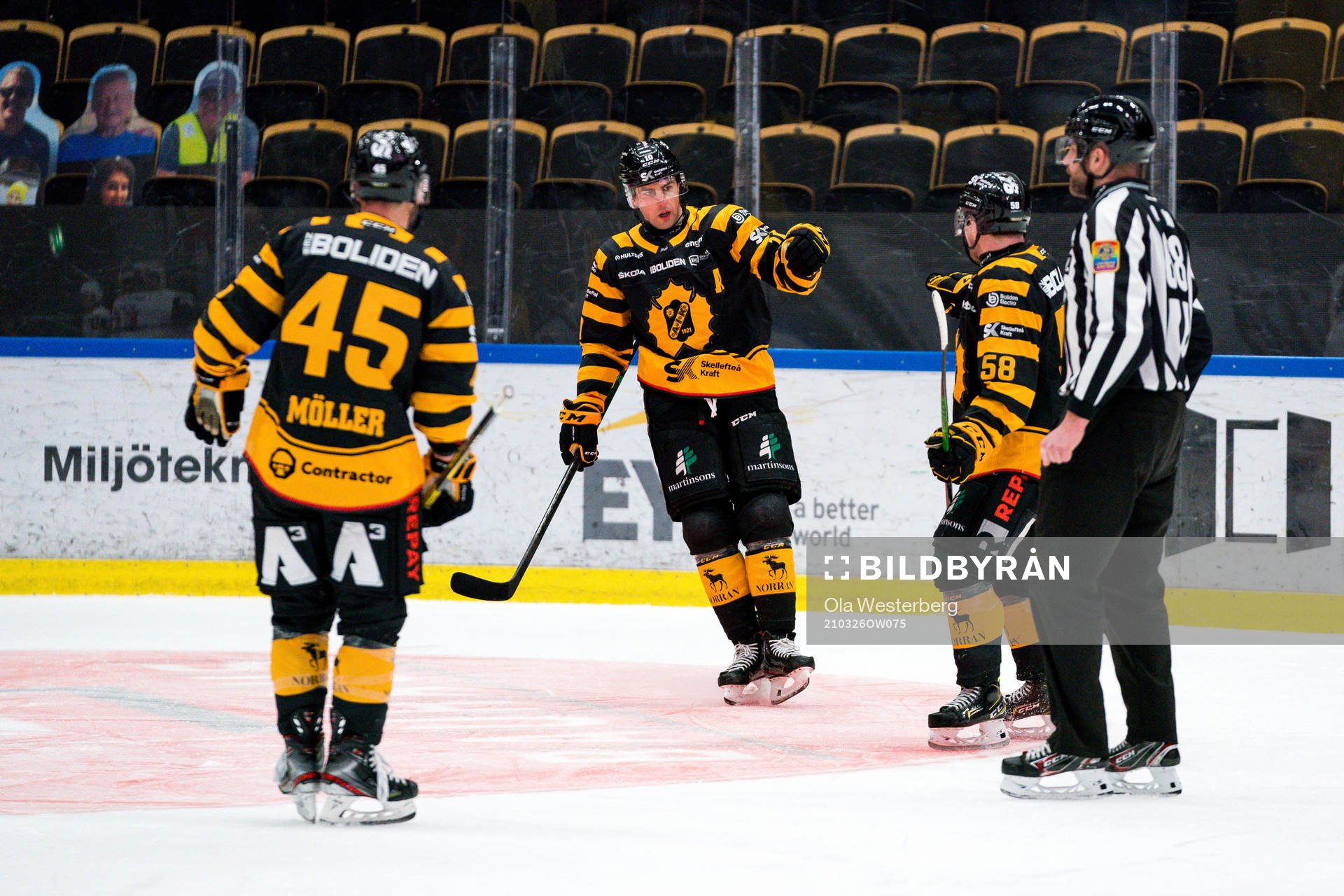 Skellefteås Joakim Lindström, Oskar Nilsson och Oscar