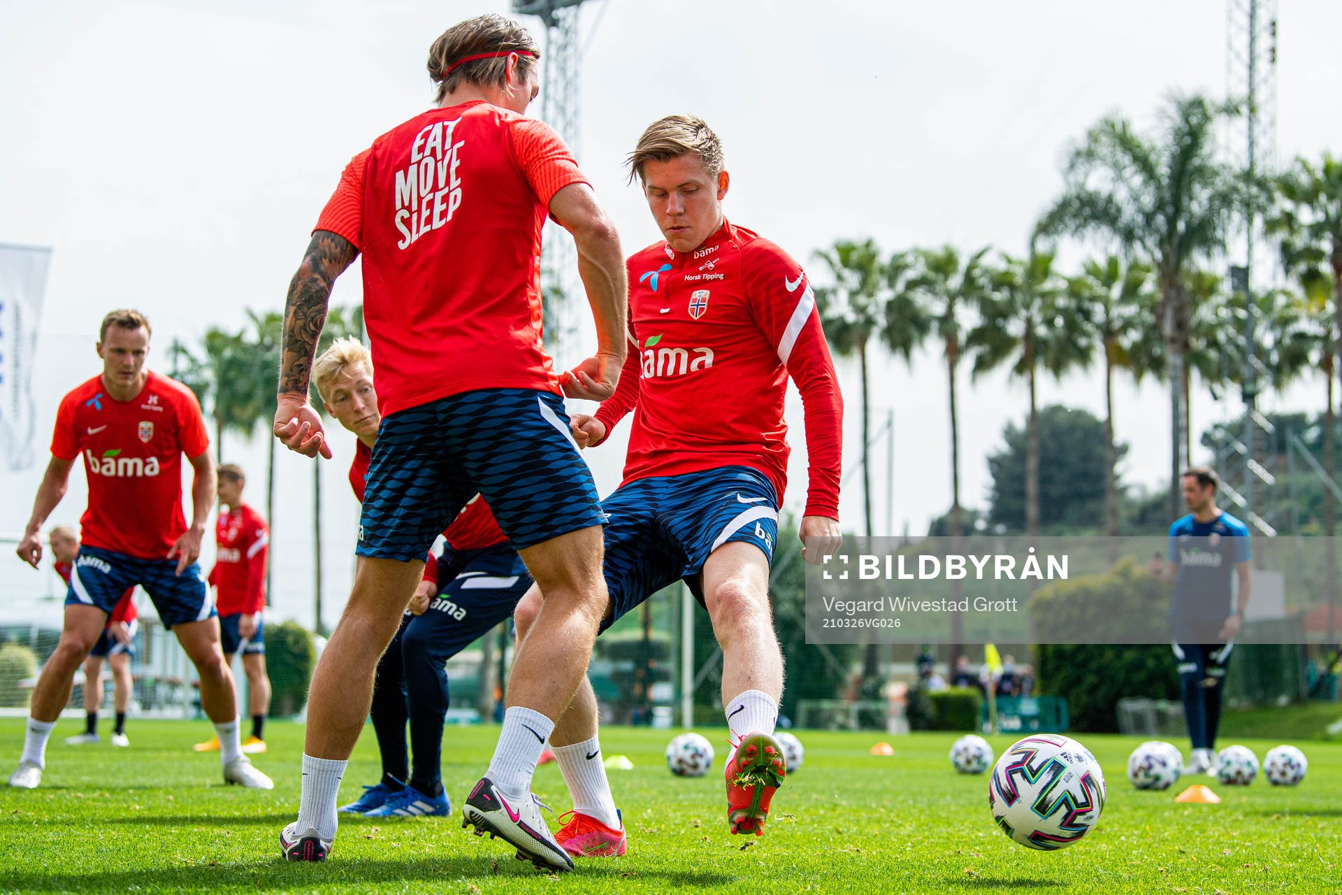 Patrick Berg and Jens Petter Hauge of the Norwegian