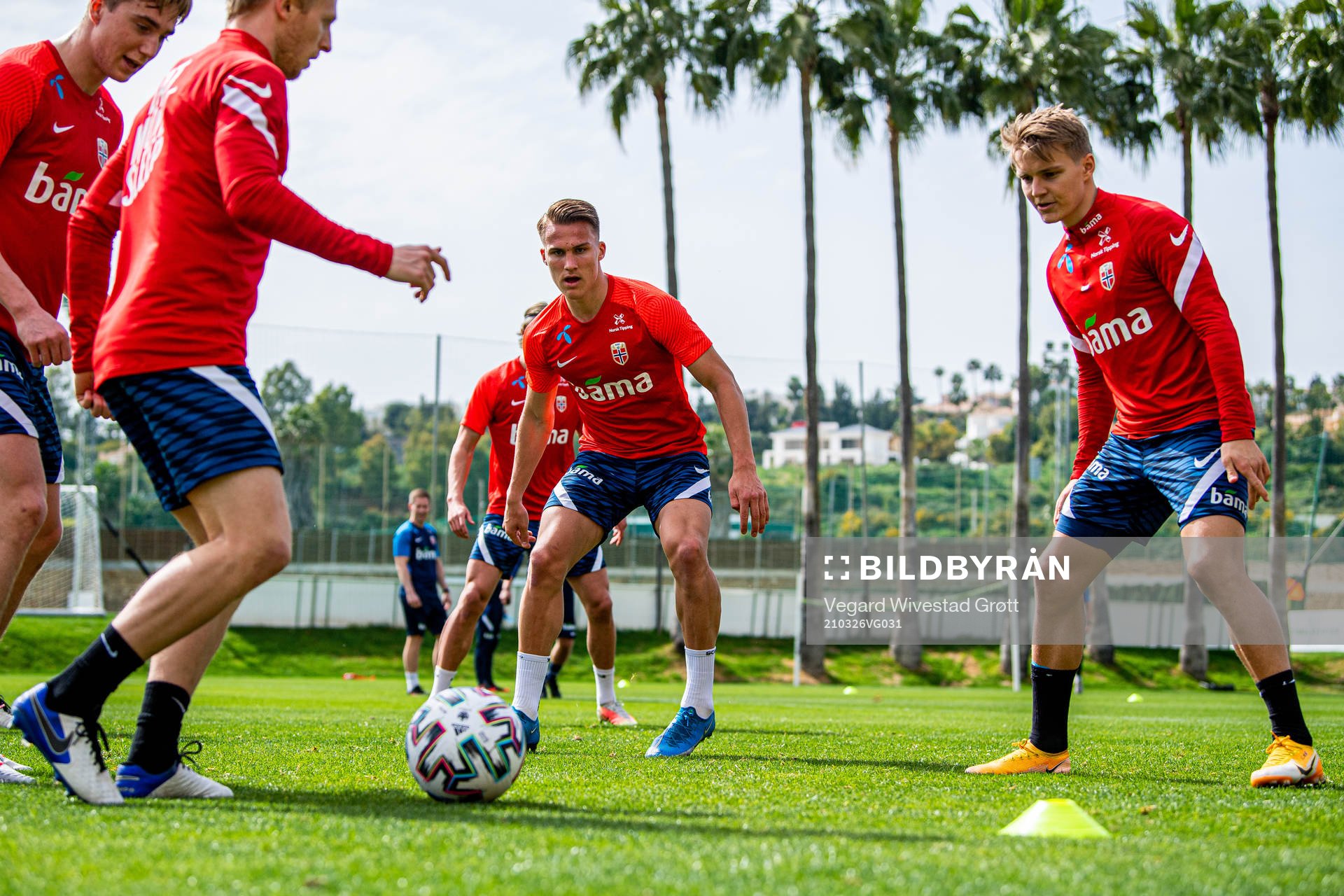 Leo Østigård and Martin Ødegaard of the Norwegian