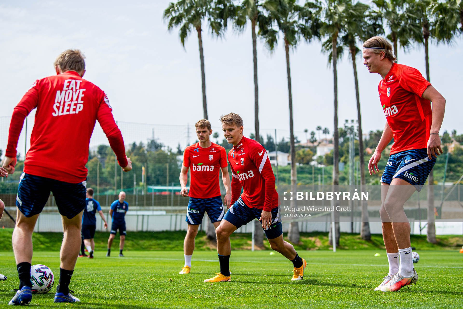 Julian Ryerson, Martin Ødegaard and Erling Braut Haaland