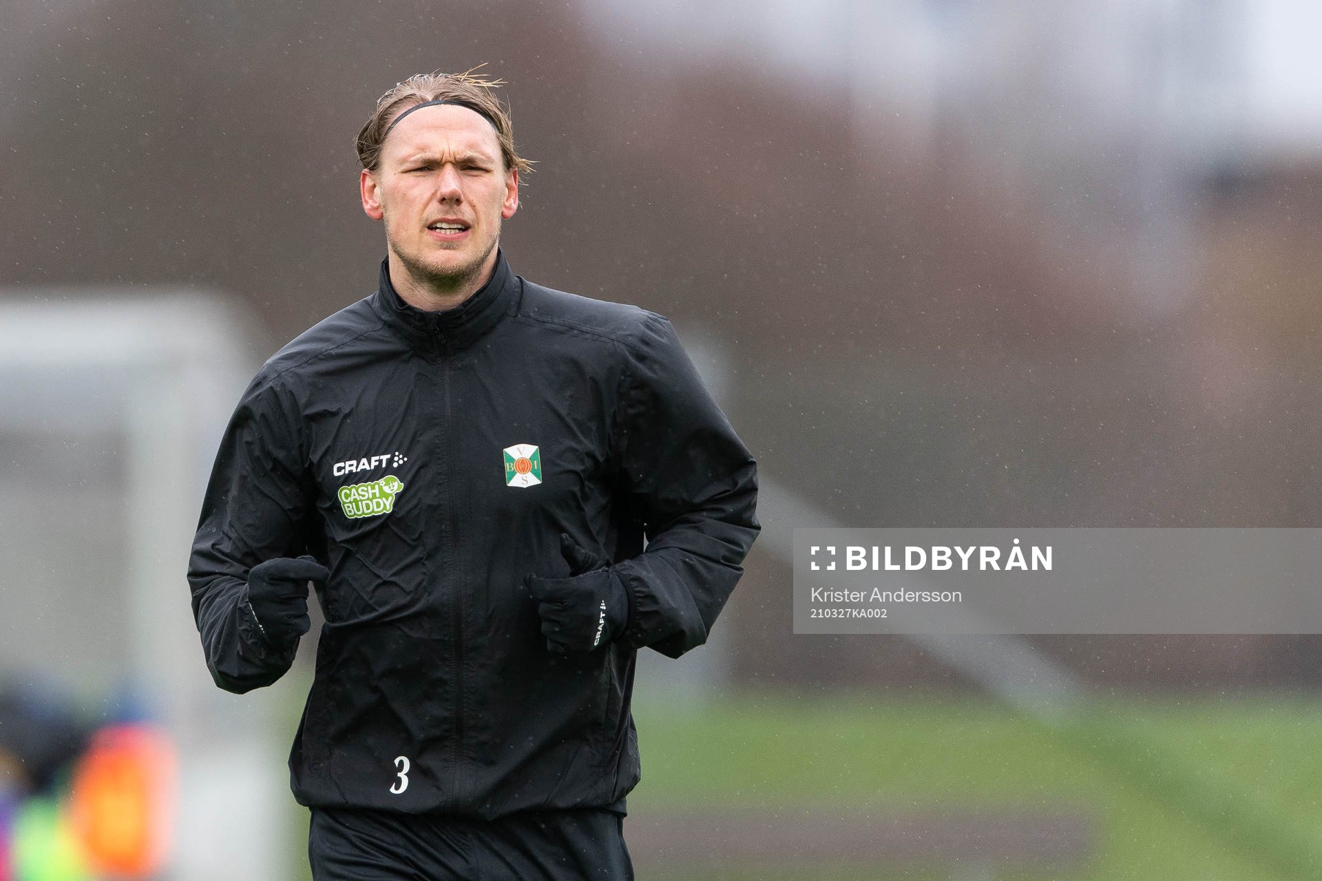 Varbergs Hampus Zachrisson före träningsmatchen i fotboll