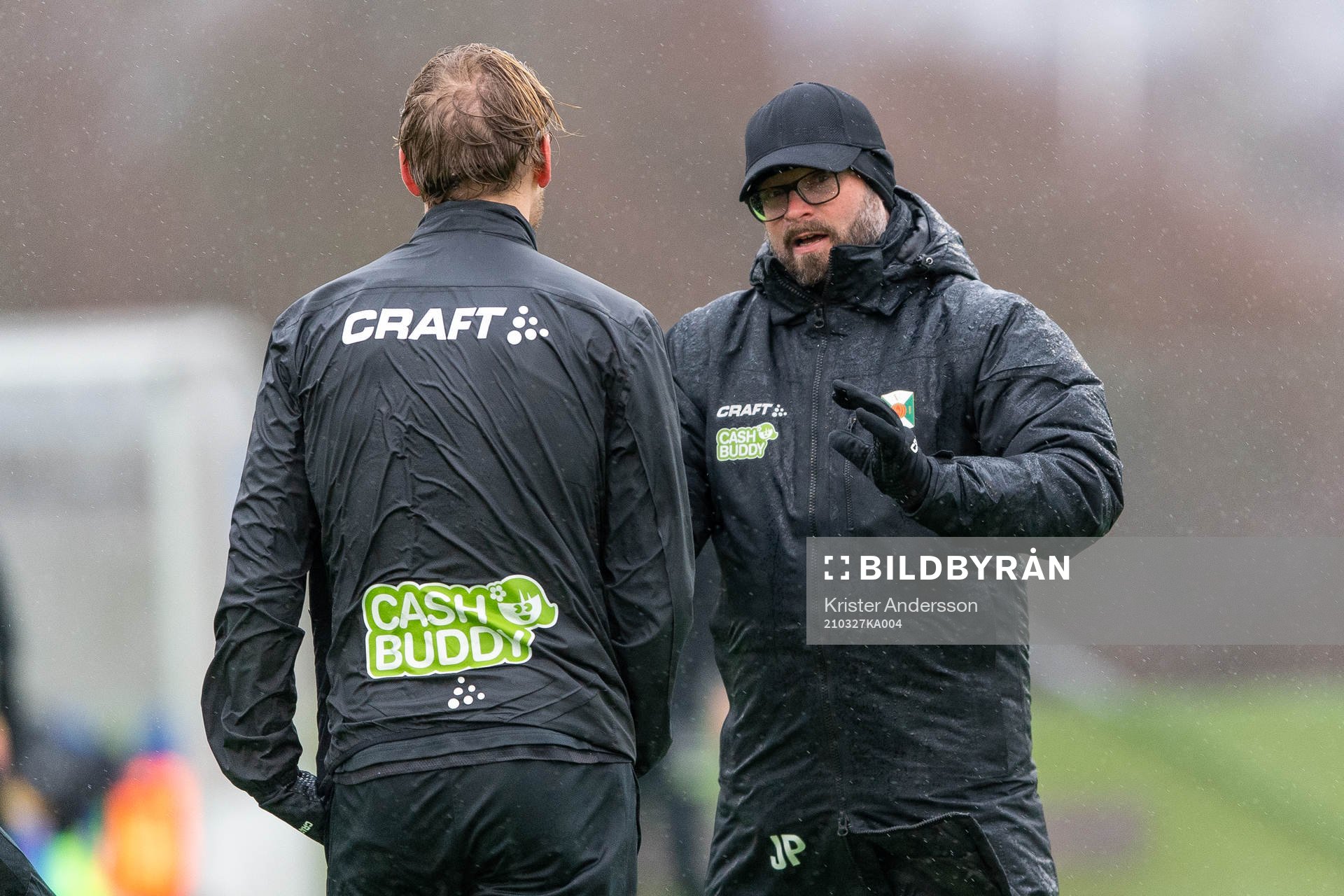 Varbergs tränare Joakim Persson före träningsmatchen i
