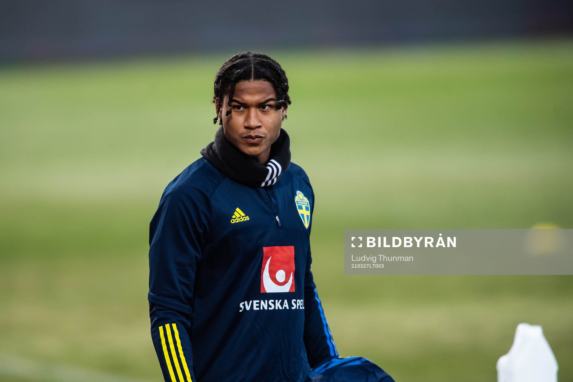 Jens-Lys Cajuste of the Swedish national football team