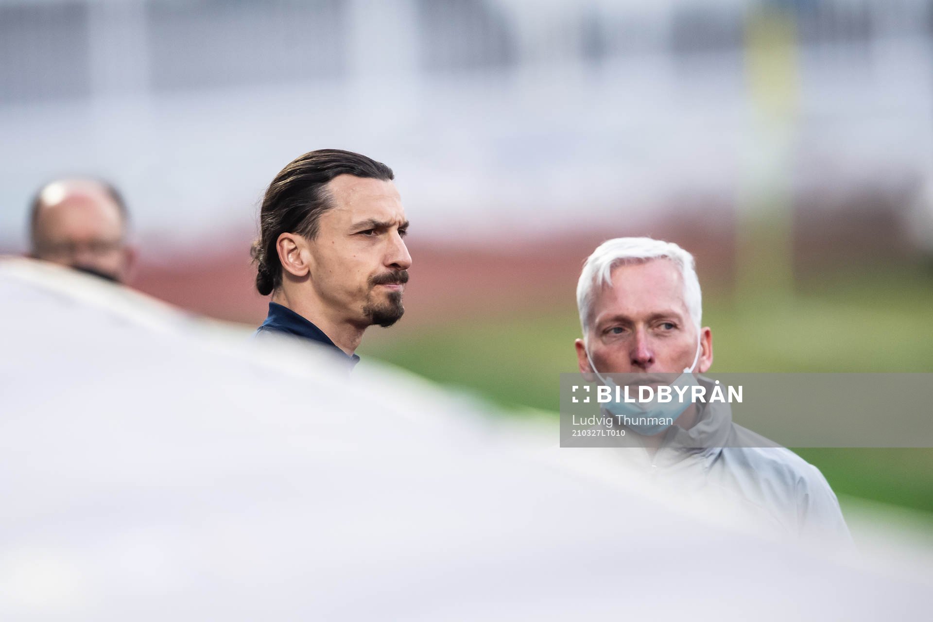 Zlatan Ibrahimovic and Håkan Sjöstrand General secretary
