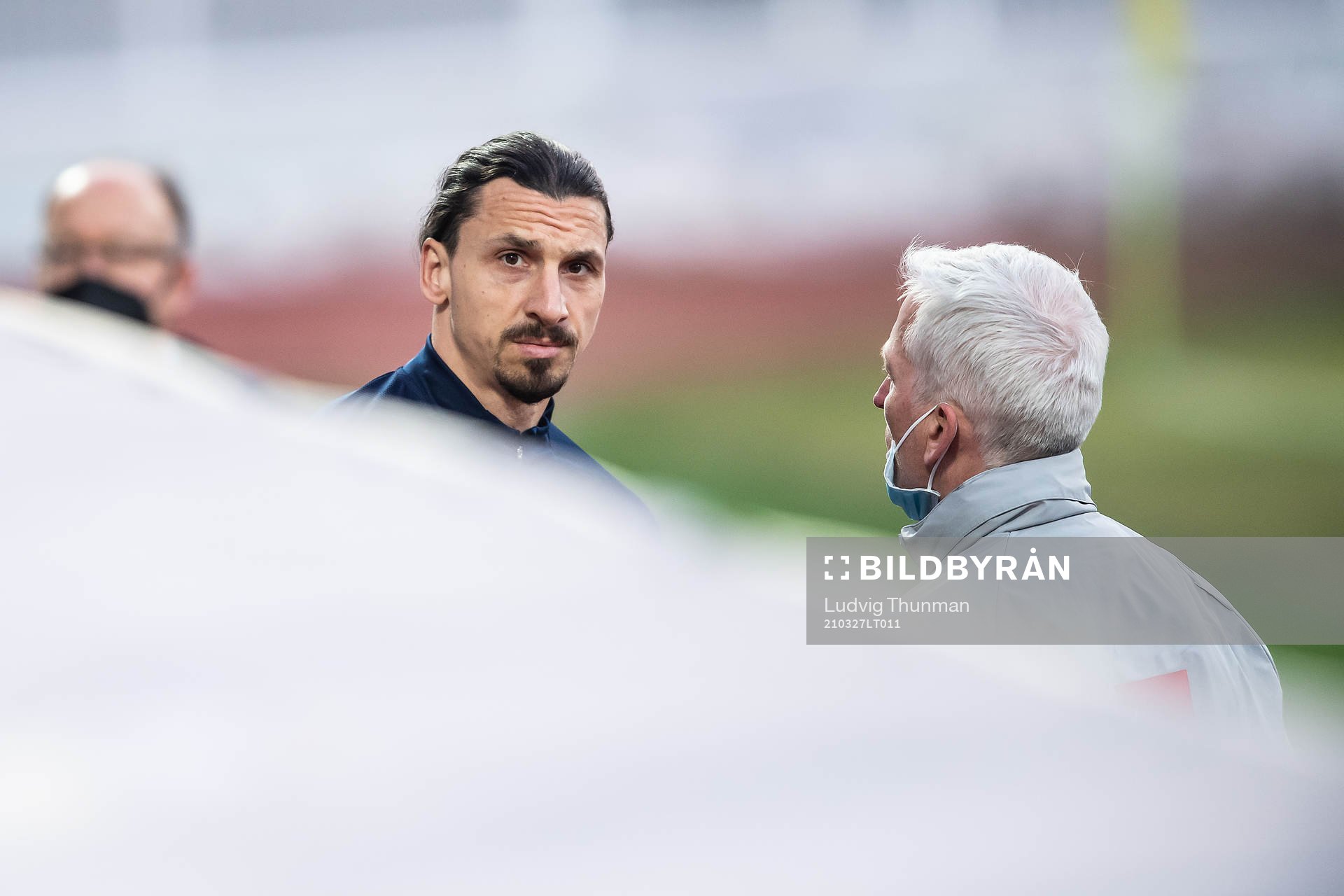 Zlatan Ibrahimovic and Håkan Sjöstrand General secretary