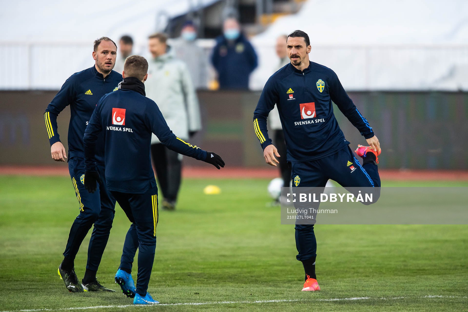 Andreas Granqvist and Zlatan Ibrahimovic of the Swedish