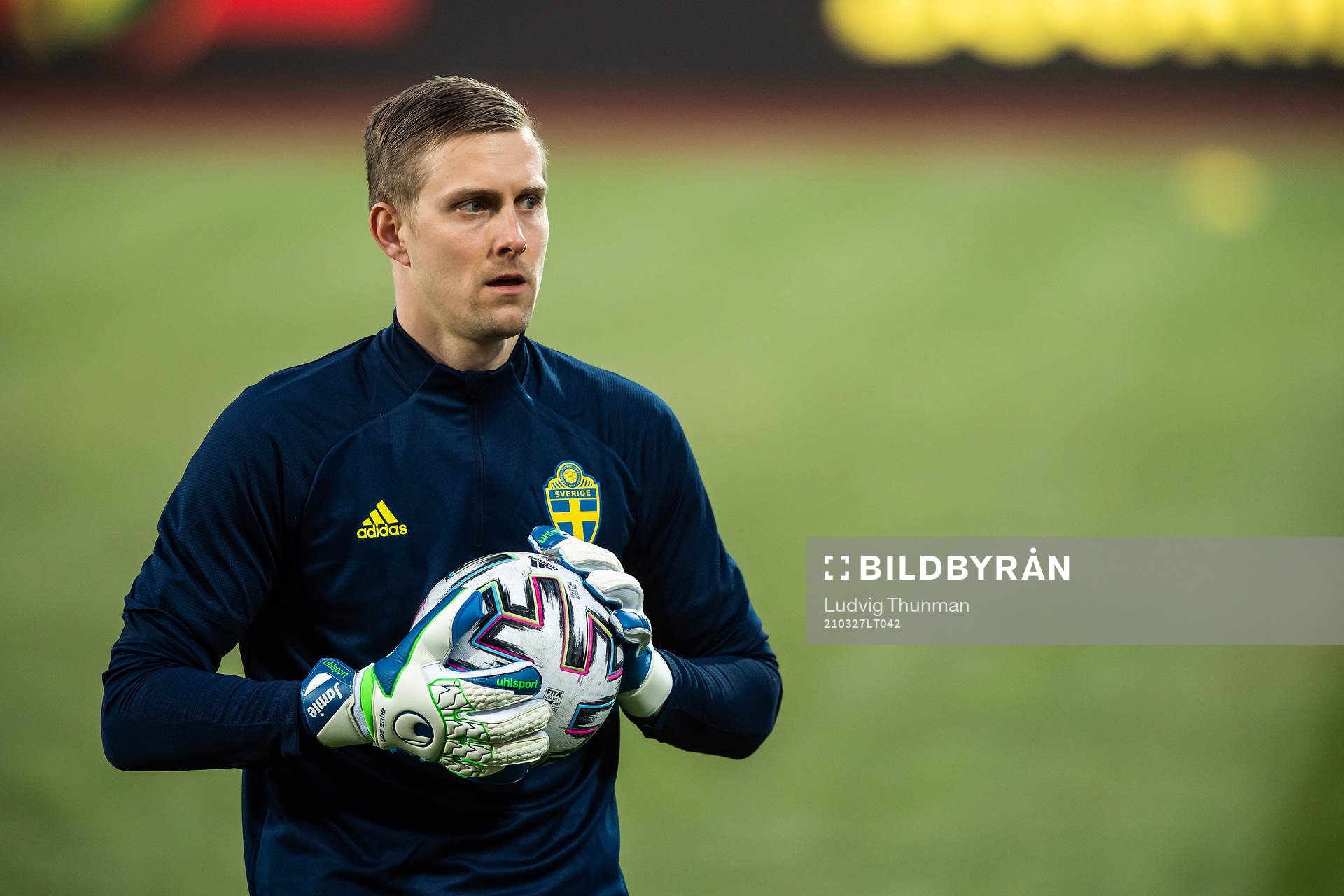 goalkeeper Karl-Johan Johnsson of the Swedish national