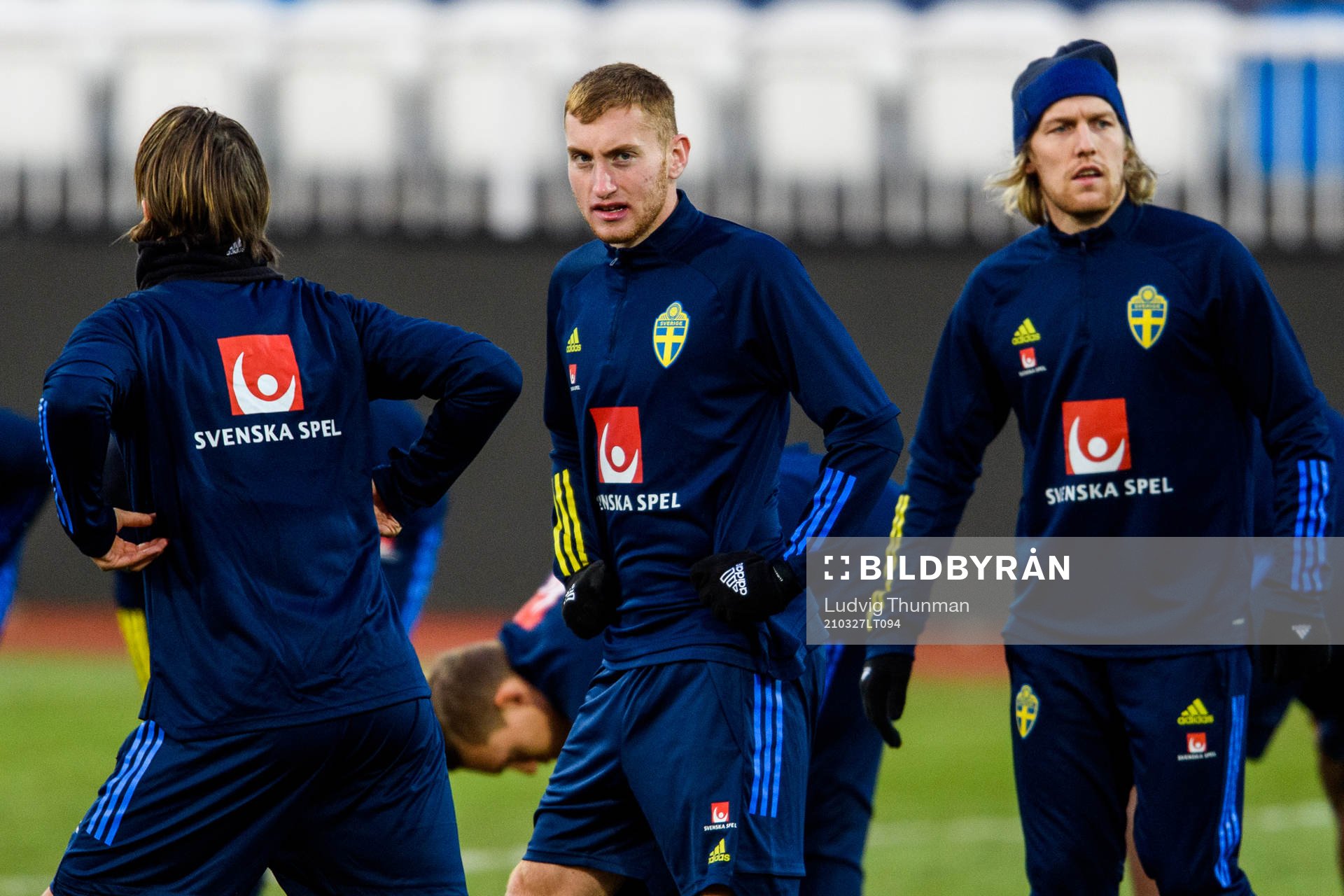Dejan Kulusevski and Emil Forsberg of the Swedish national