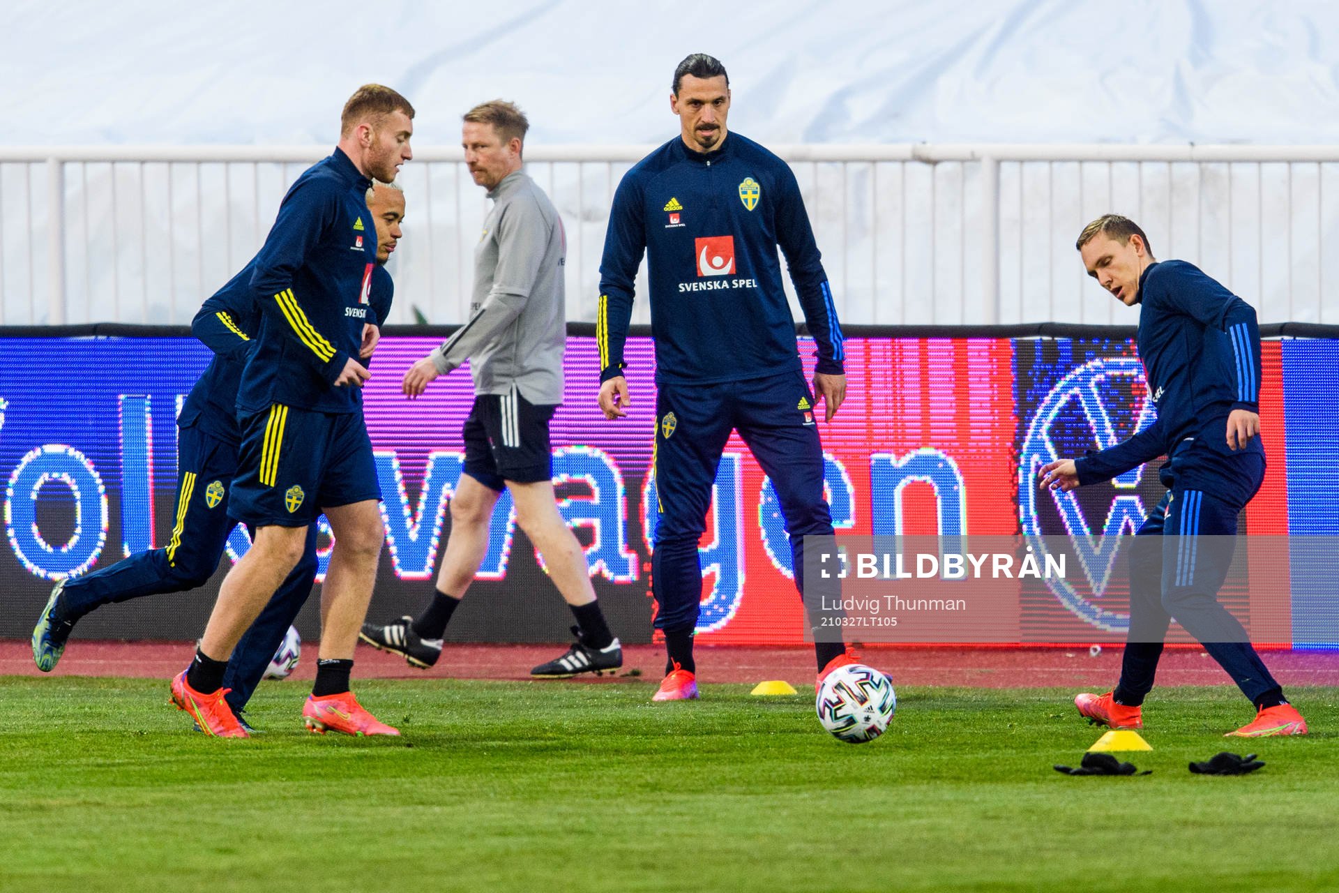 Dejan Kulusevski, Robin Quaison, Zlatan Ibrahimovic and