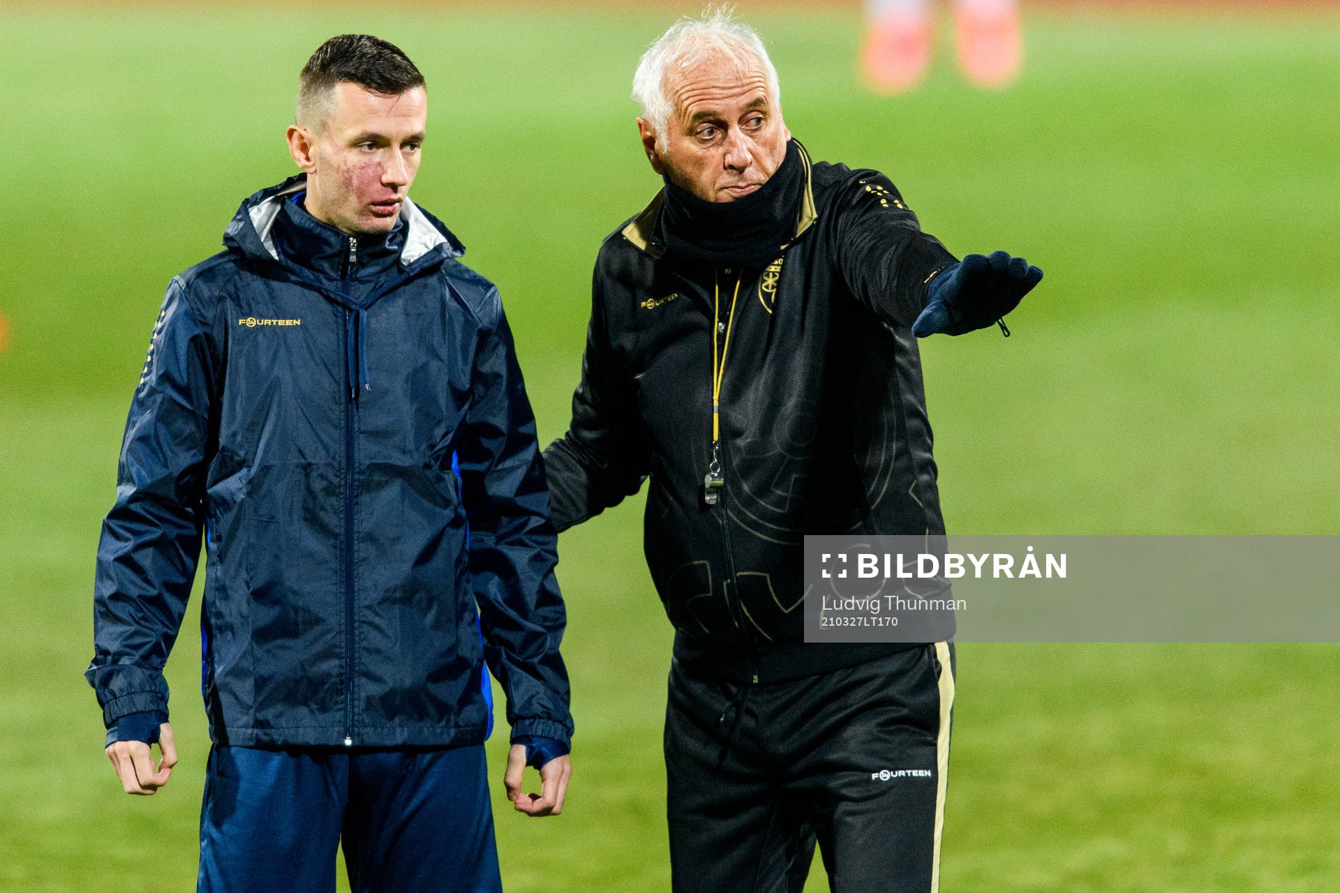 Bersant Celina and Bernard Challandes, head coach of the