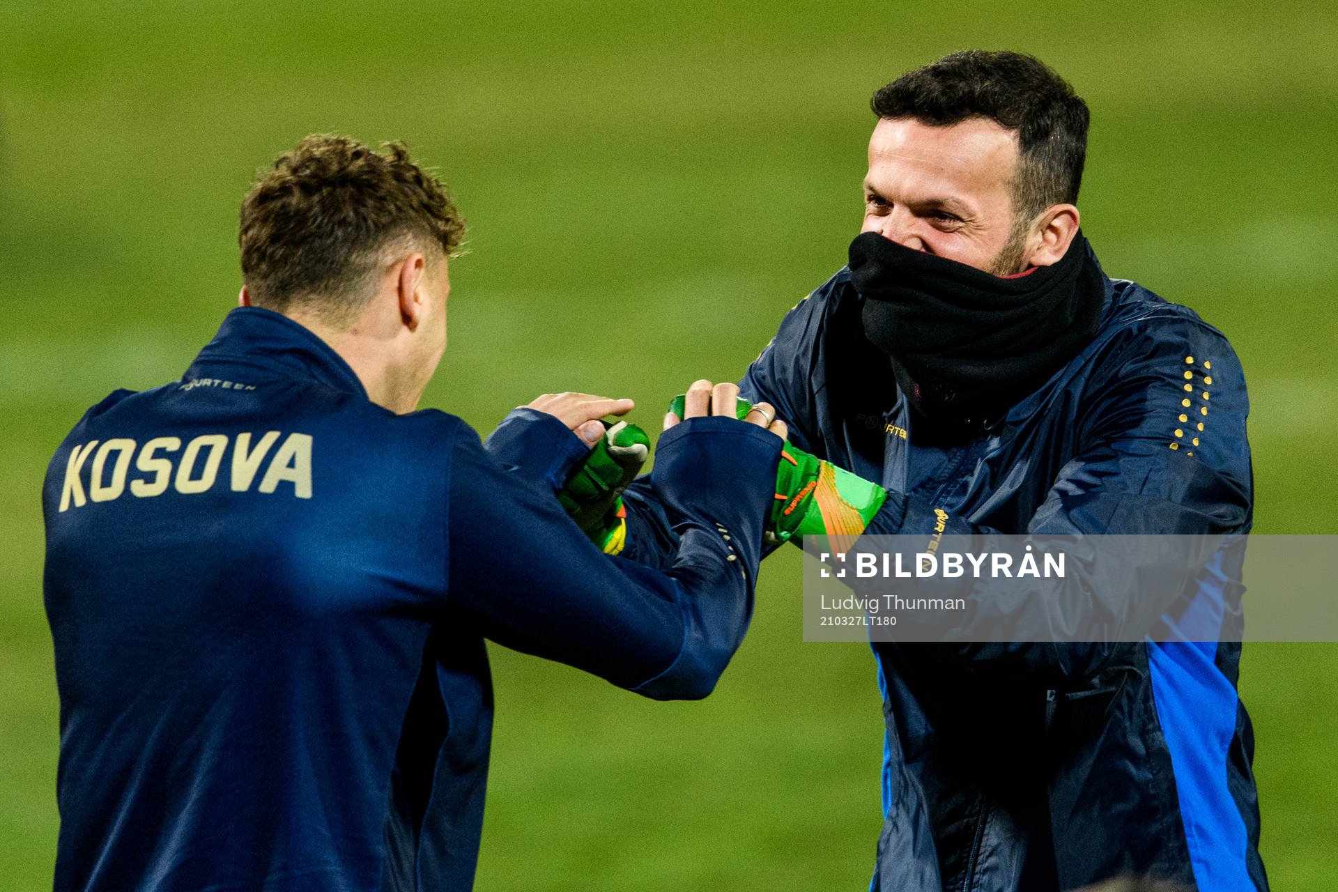 Goalkeeper Samir Ujkani of the Kosovo national football