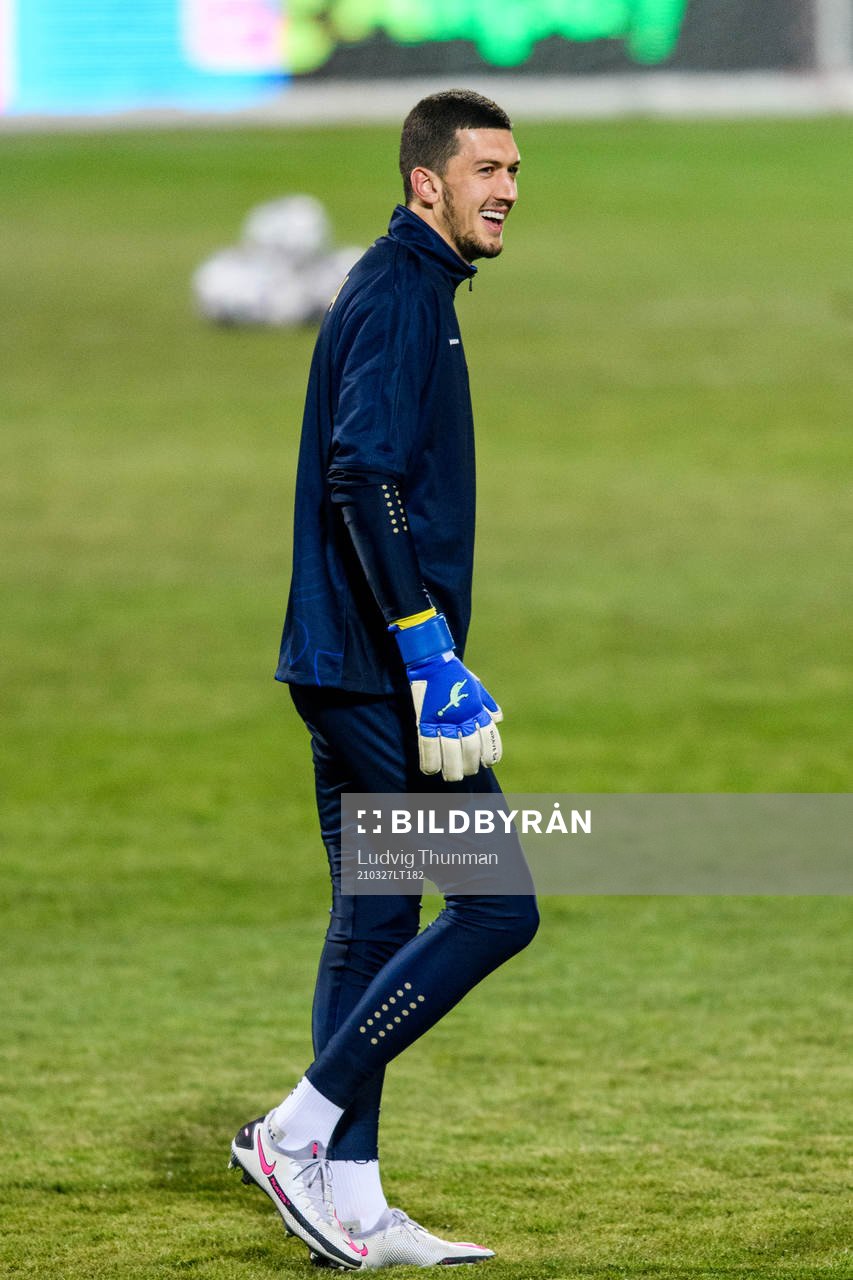 Goalkeeper Betim Halimi of the Kosovo national football