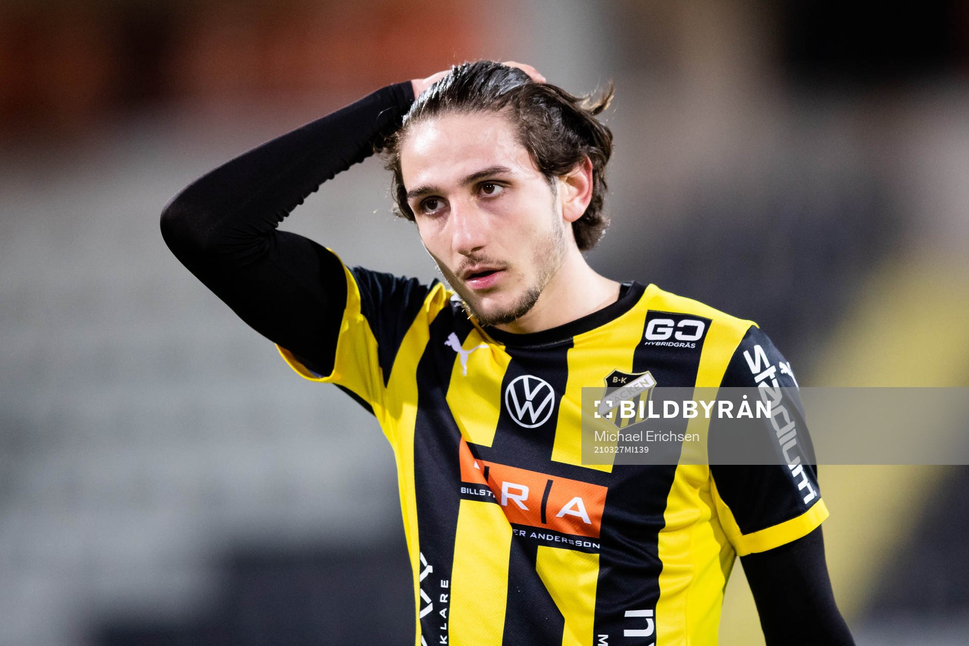 Häckens Yusuf Nuur  träningsmatchen i fotboll mellan