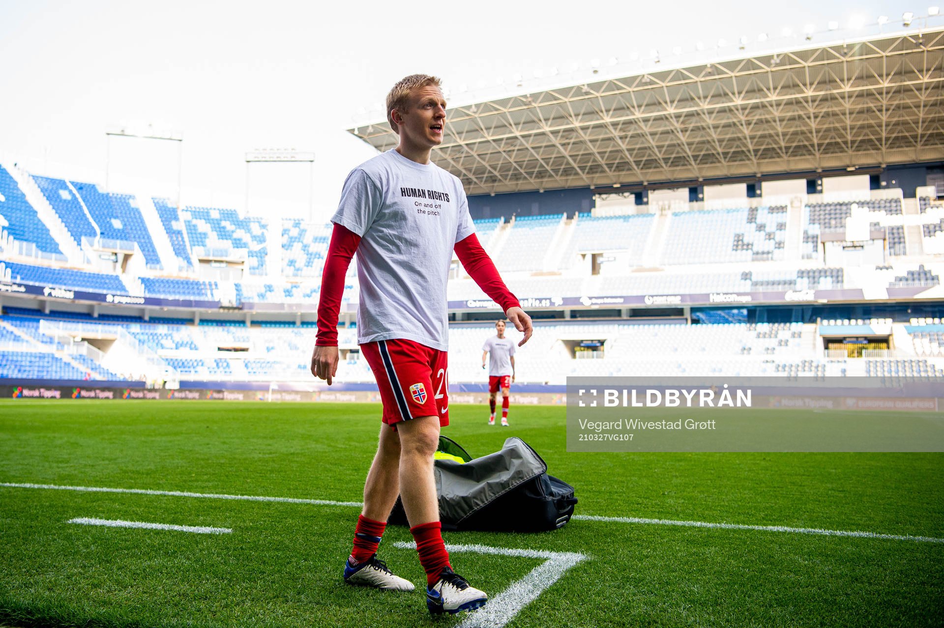 Mats Møller Dæhli of Norway wearing a t-shirt with the
