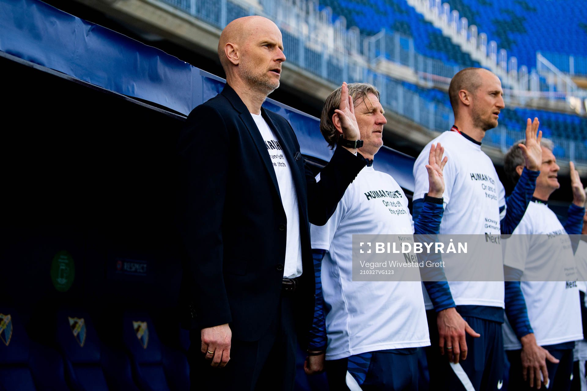 Ståle Solbakken, head coach of Norway, Kent Bergersen,