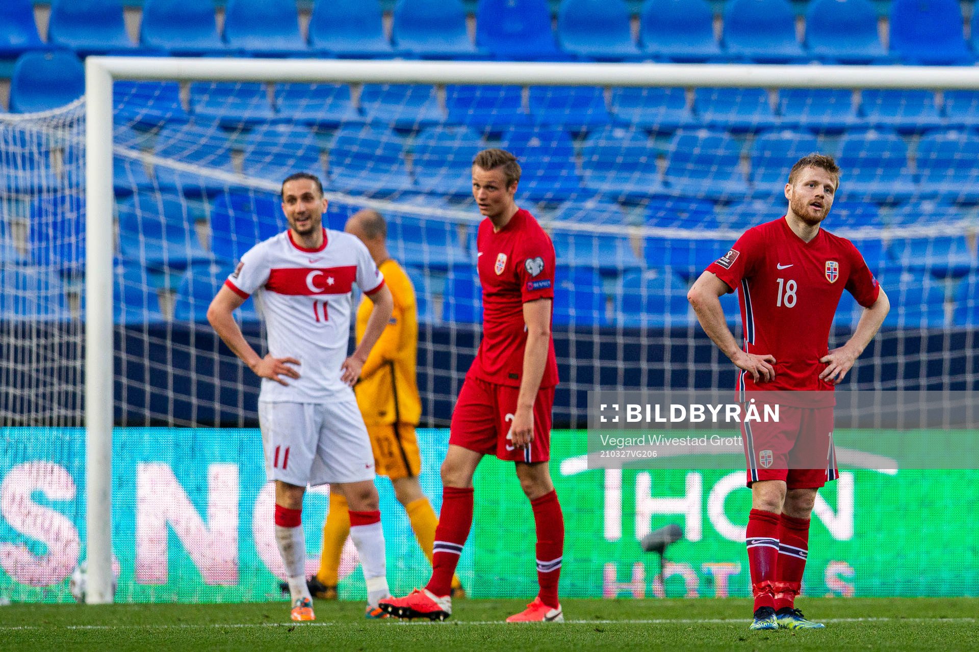 Stian Gregersen and Fredrik Midtsjø of Norway look dejected