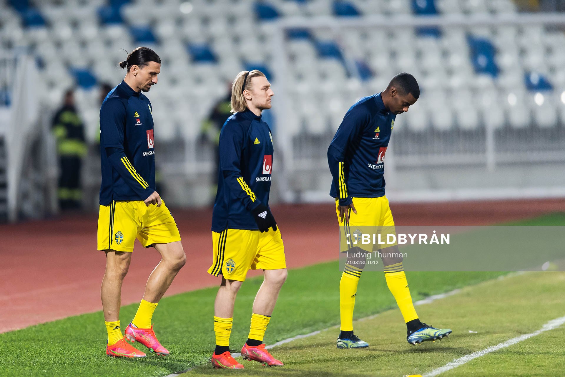 Zlatan Ibrahimovic, Emil Forsberg and Alexander Isak of