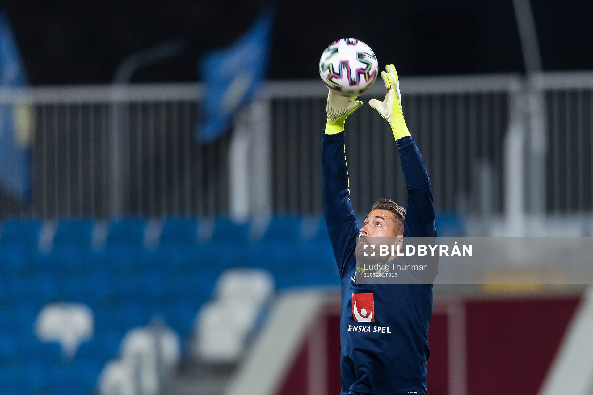 goalkeeper Kristoffer Nordfeldt of Sweden