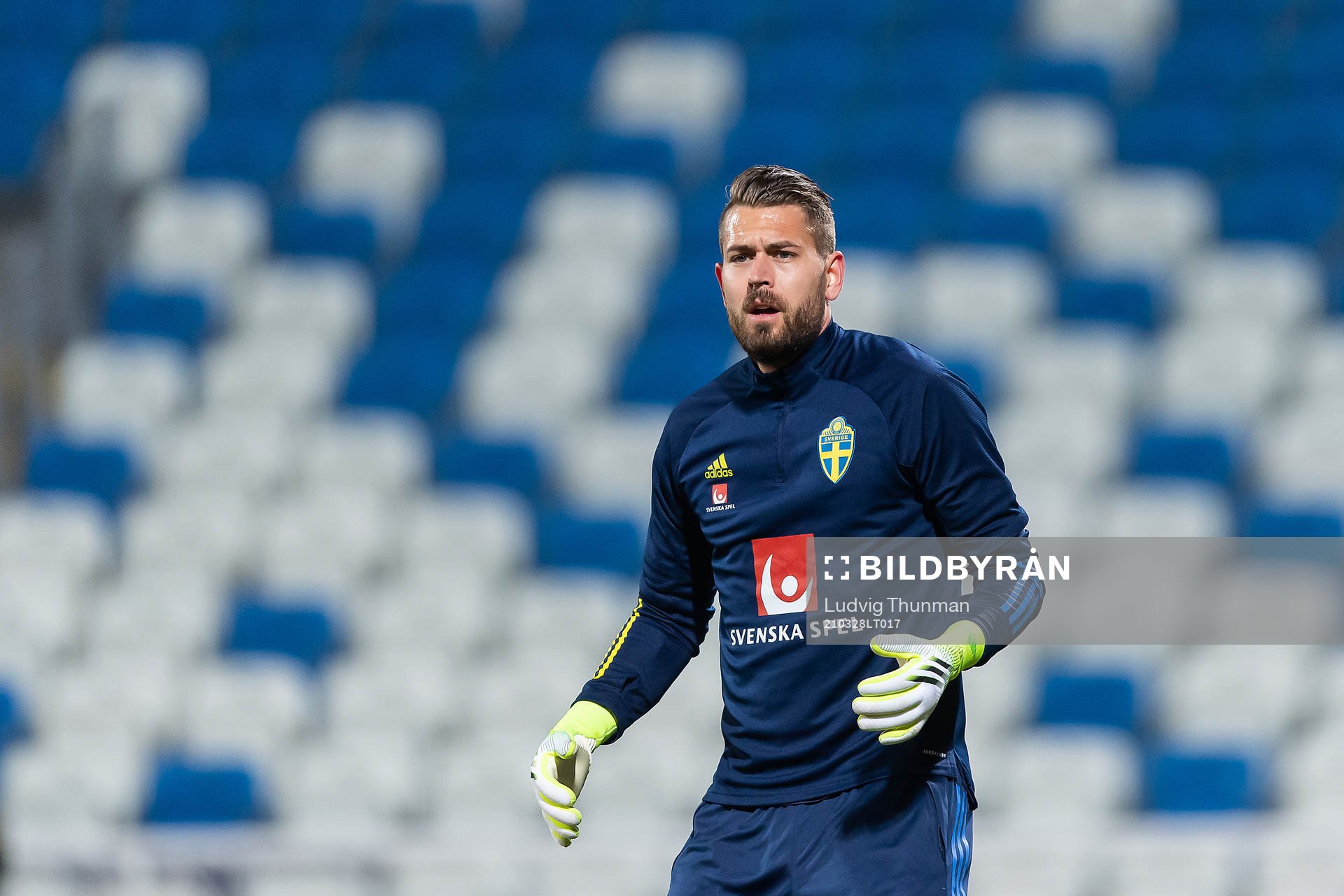 goalkeeper Kristoffer Nordfeldt of Sweden