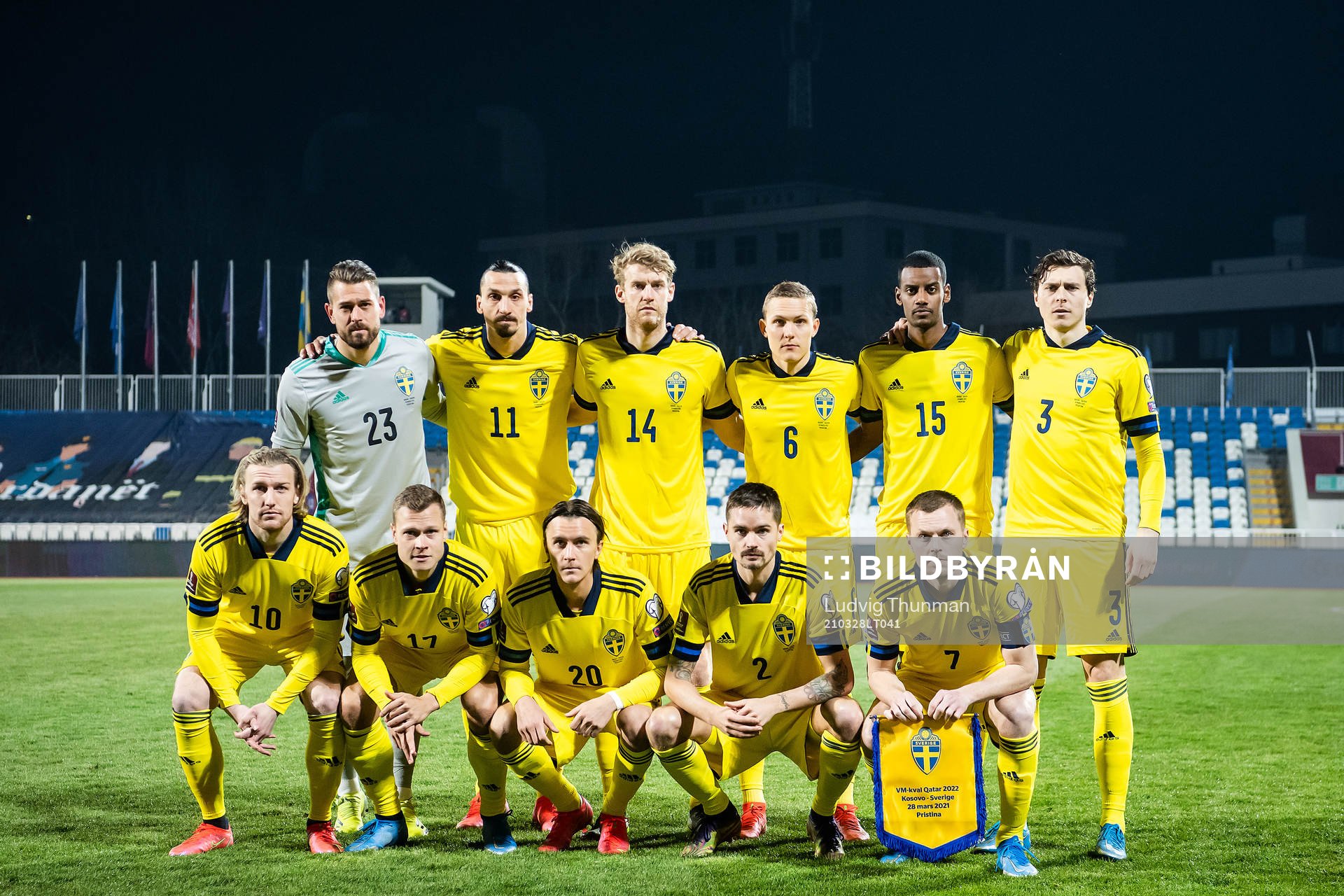 Team Sweden line up for a team photo