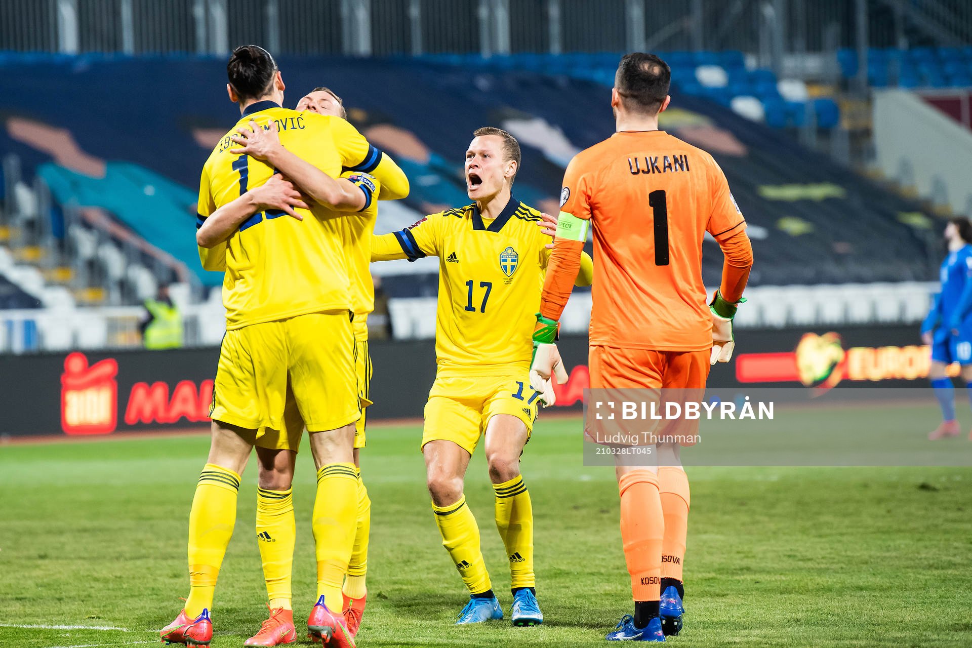 Zlatan Ibrahimovic, Ludwig Augustinsson and Viktor Claesson