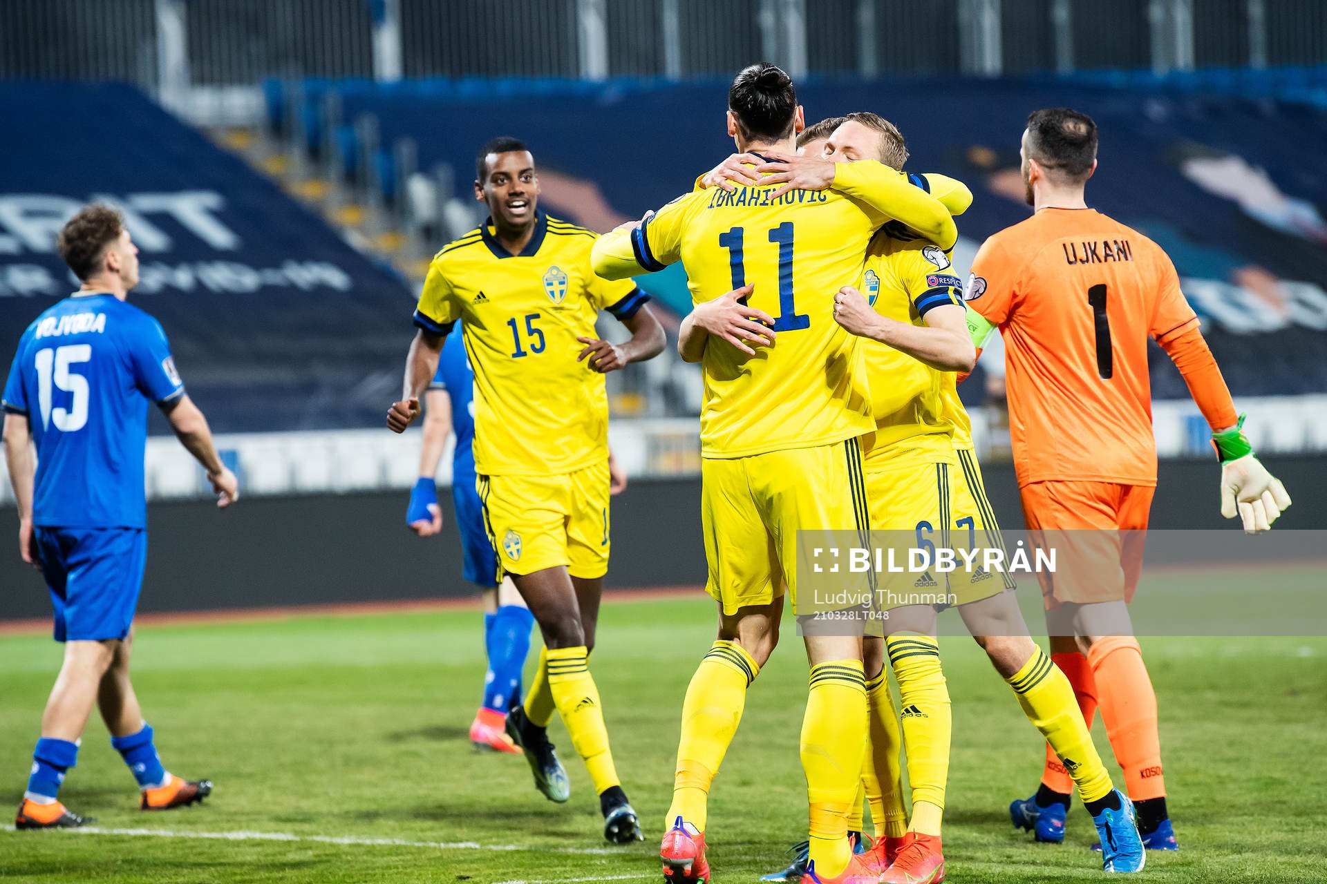 Alexander Isak, Zlatan Ibrahimovic and Ludwig Augustinsson