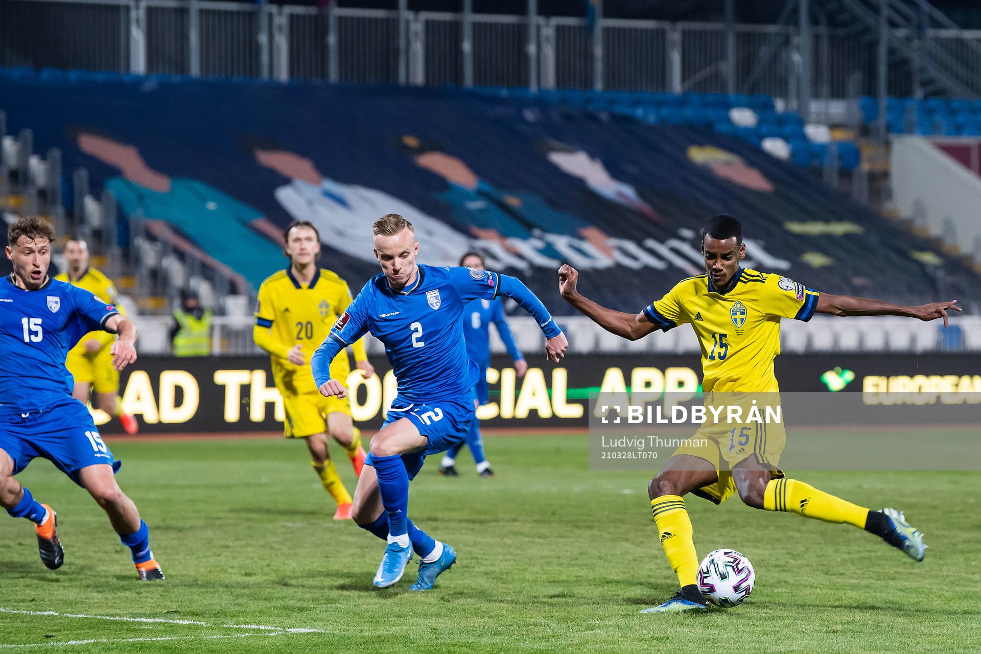Alexander Isak of Sweden scores 0-2