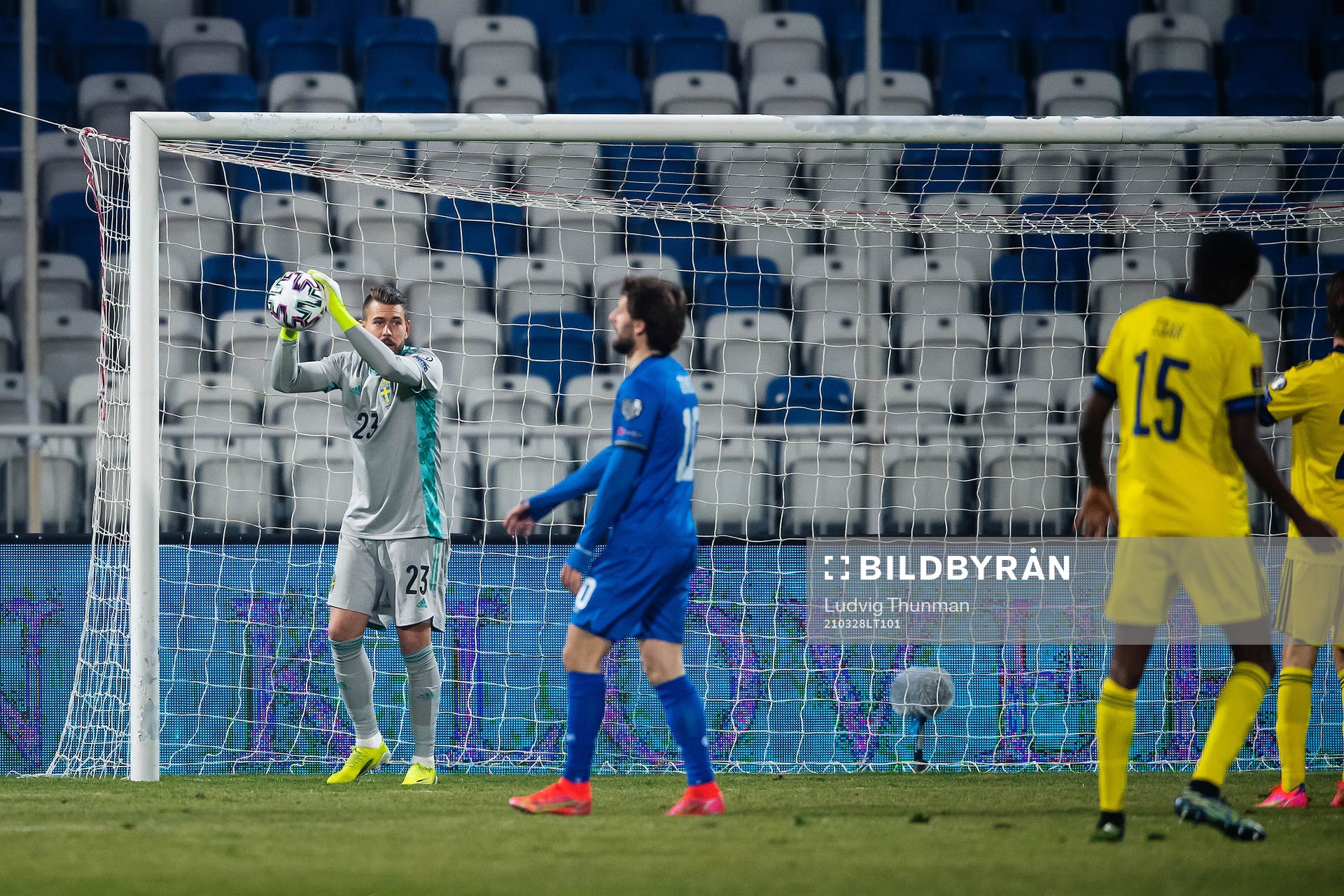 goalkeeper Kristoffer Nordfeldt of Sweden