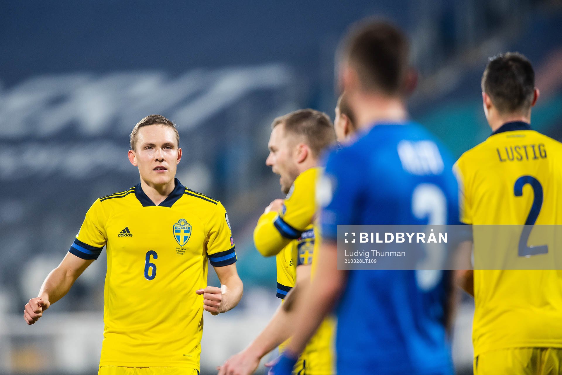 Ludwig Augustinsson and Sebastian Larsson of Sweden