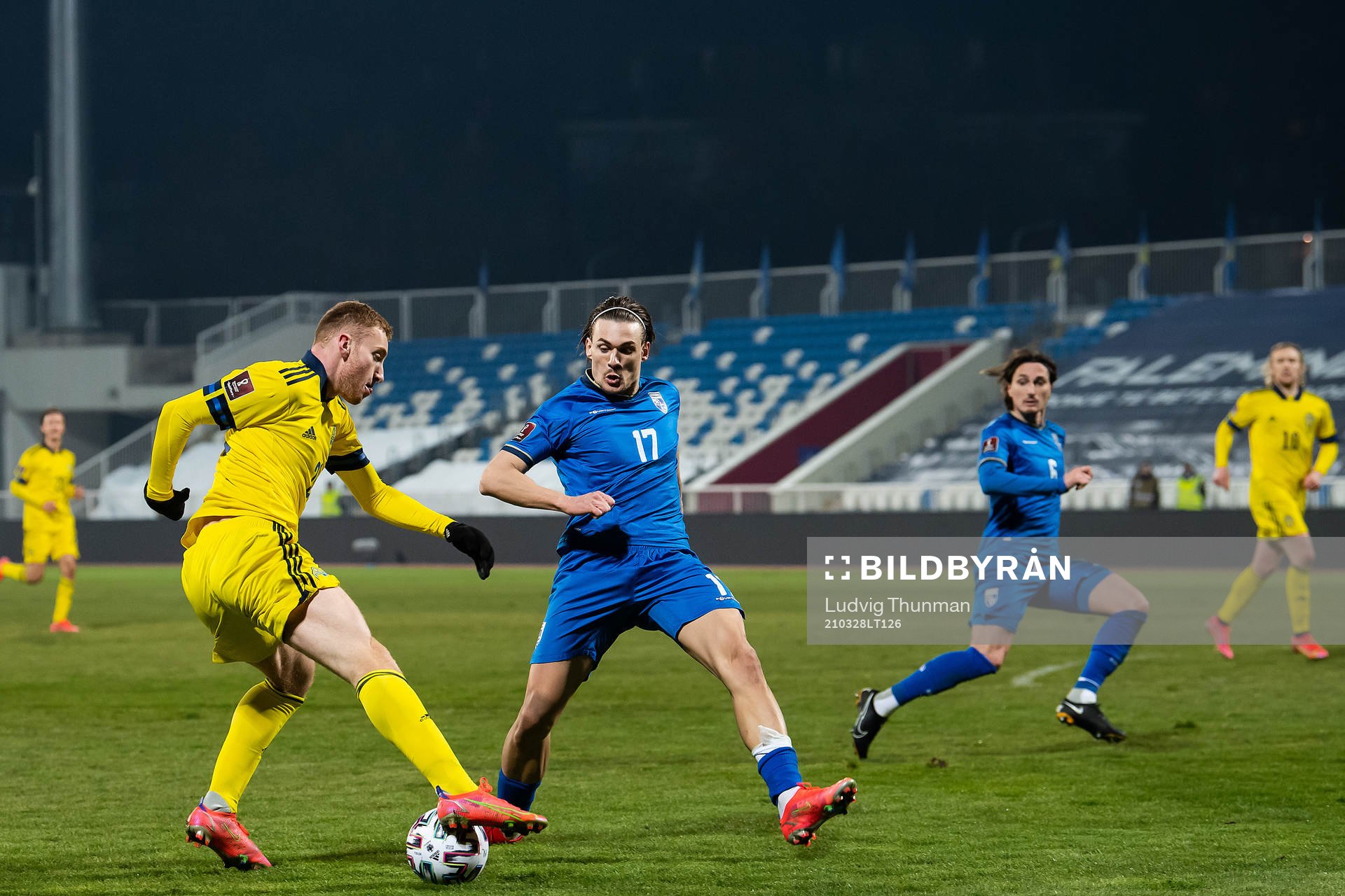 Dejan Kulusevski of Sweden and Benjamin Kololli of Kosovo
