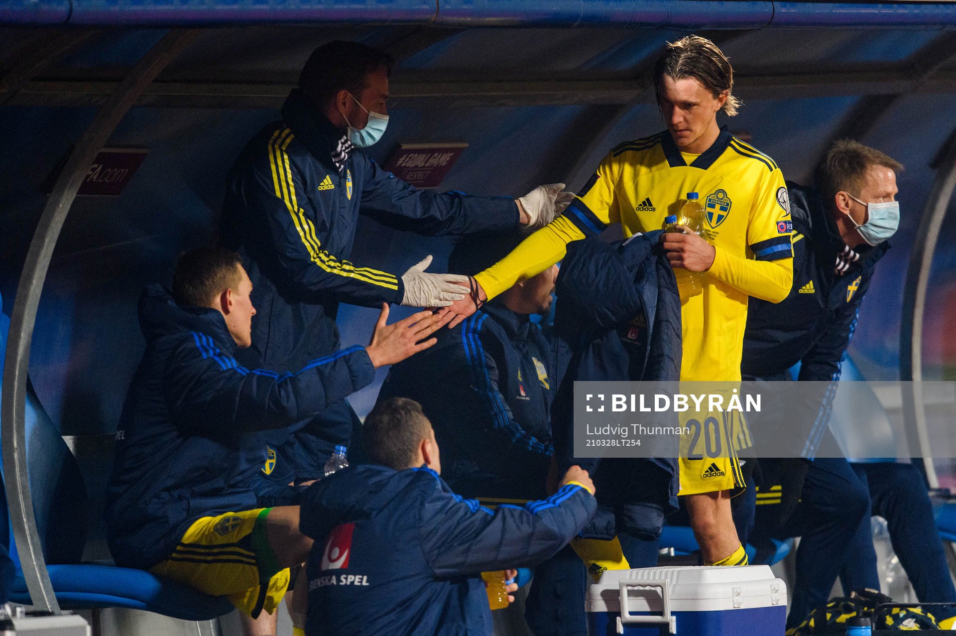Kristoffer Olsson of Sweden is substituted