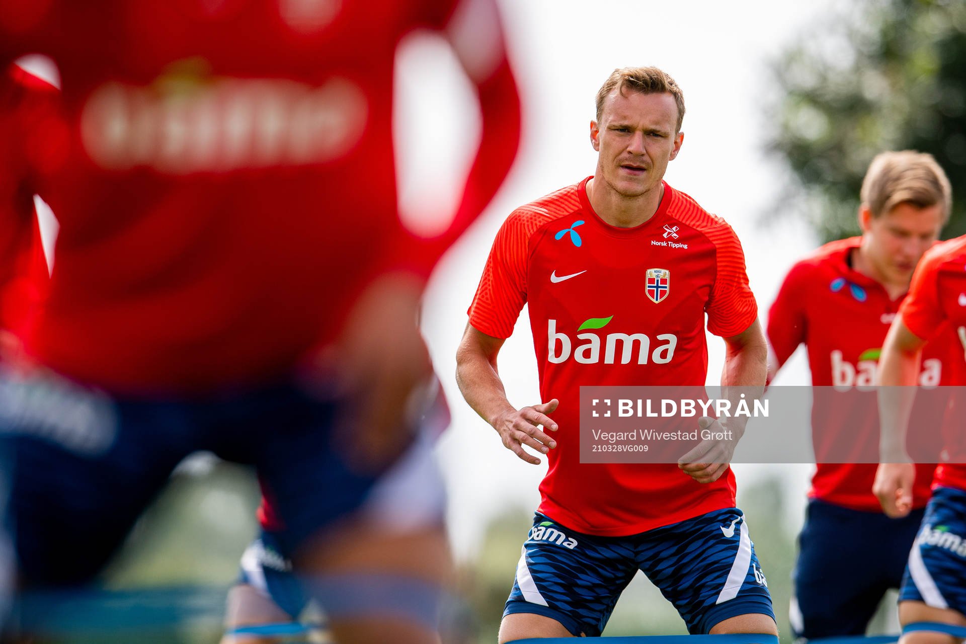 Marius Lode of the Norwegian national football team