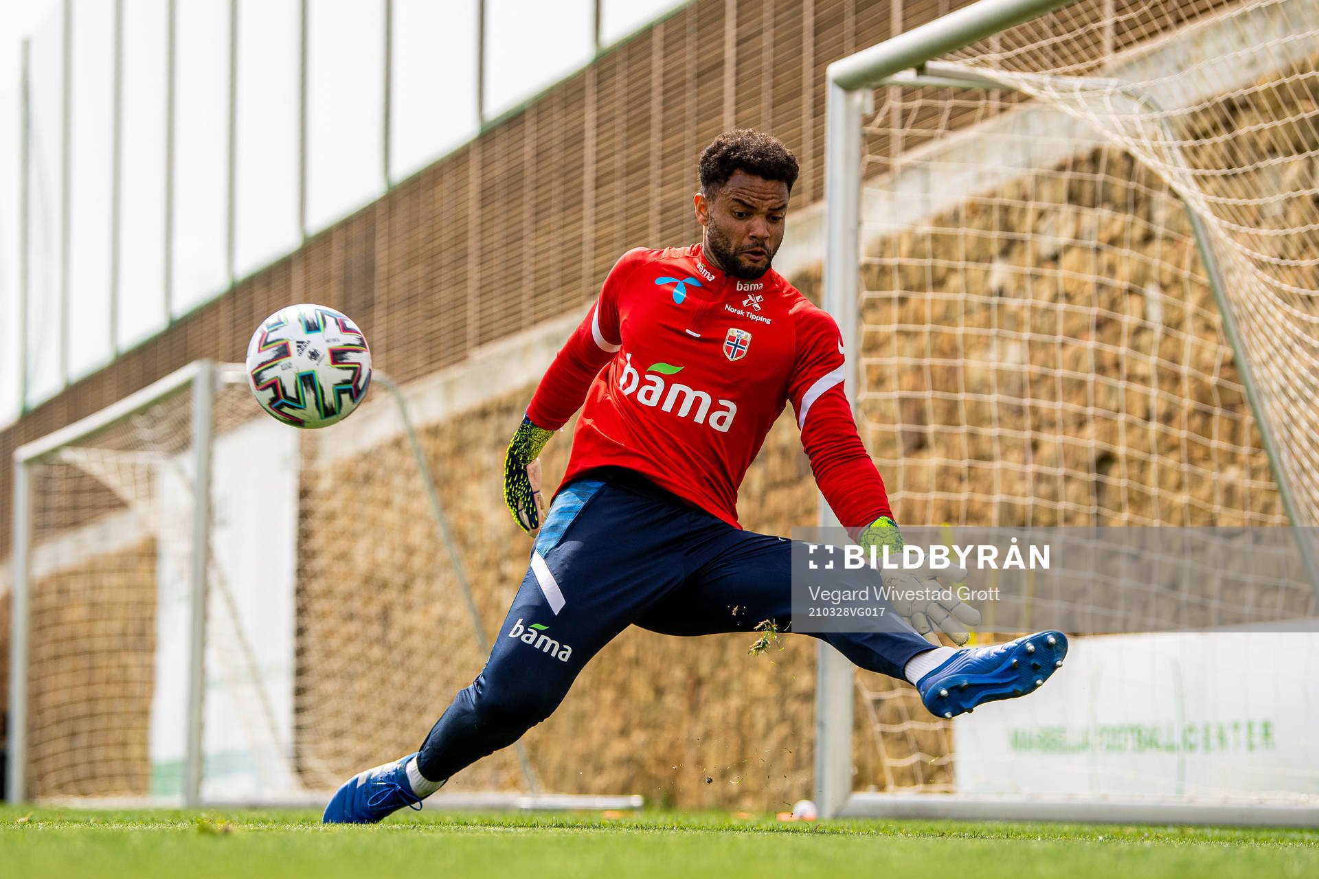 Goalkeeper Sten Grytebust the Norwegian national football