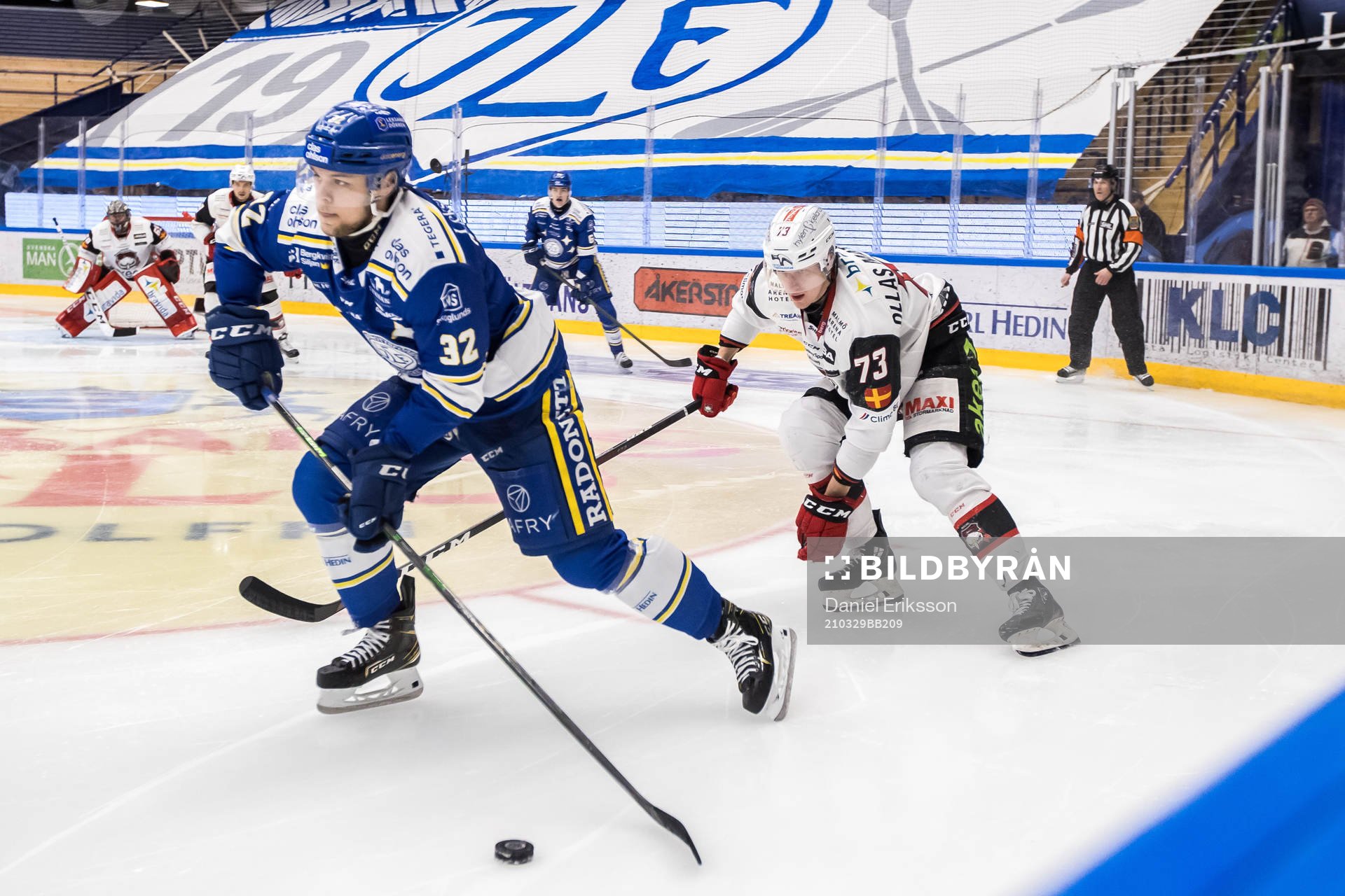 Leksands Jesper Kandergård och Malmö Redhawks Adam Ollas