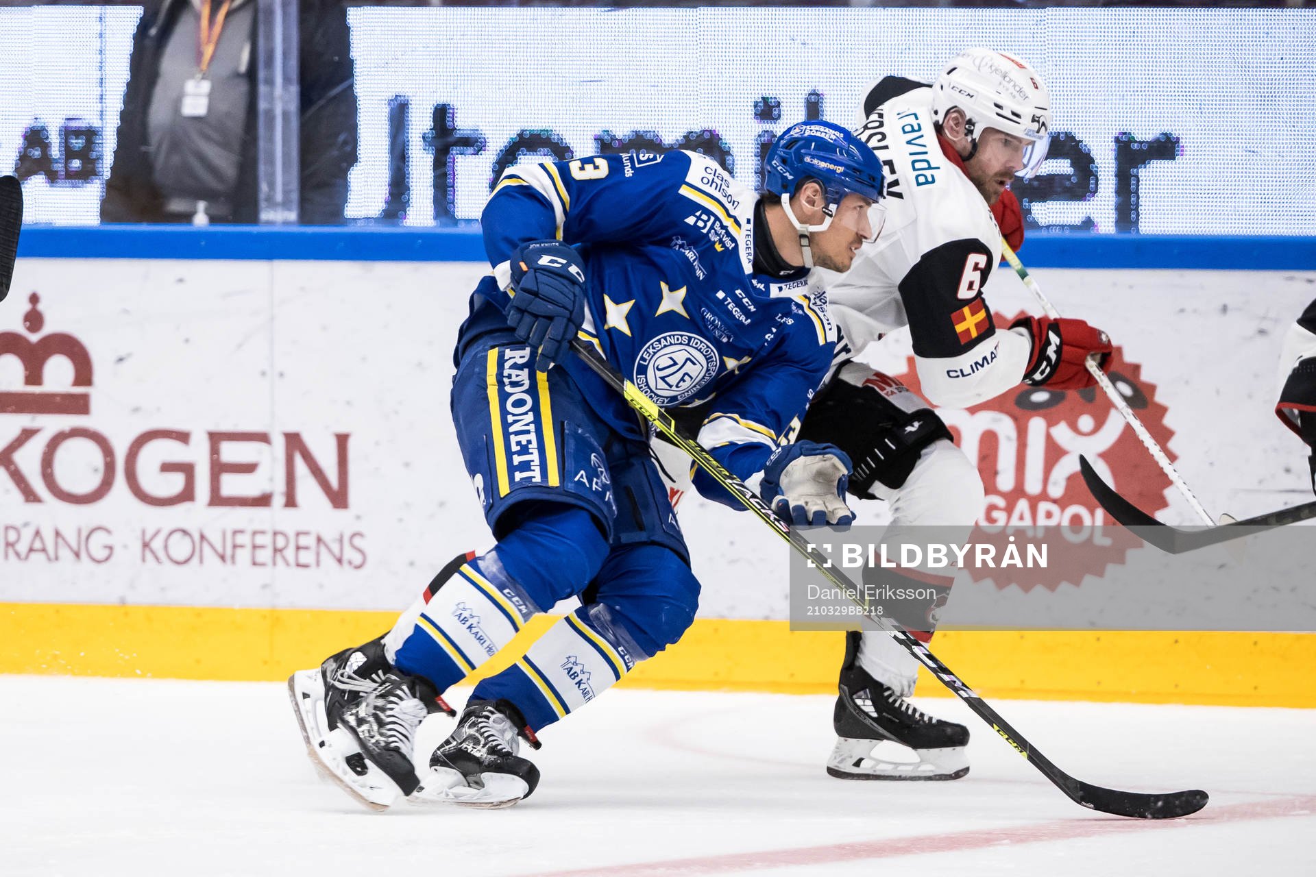 Leksands Jon Knuts och Malmö Redhawks Patrik Hersley