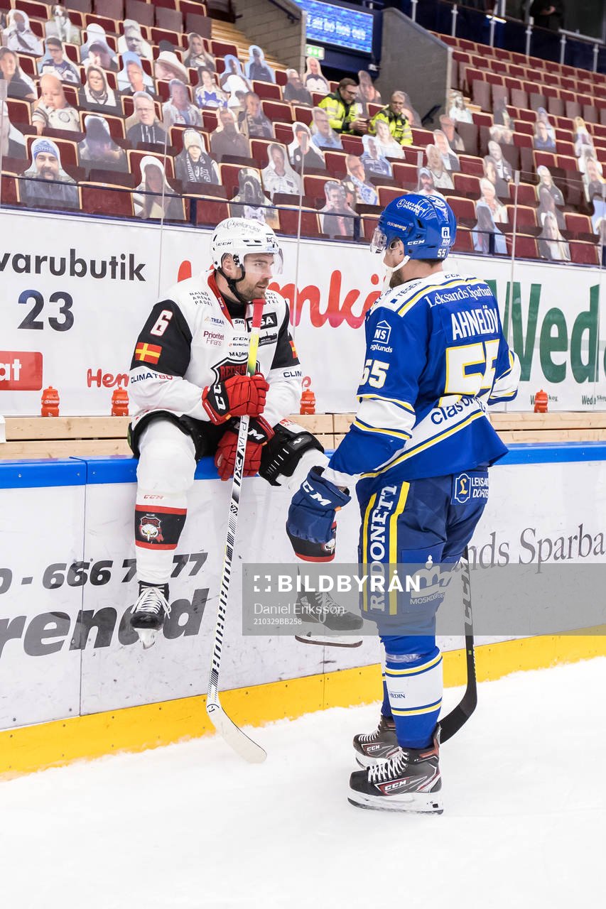 Leksands Jonas Ahnelöv och Malmö Redhawks Patrik Hersley