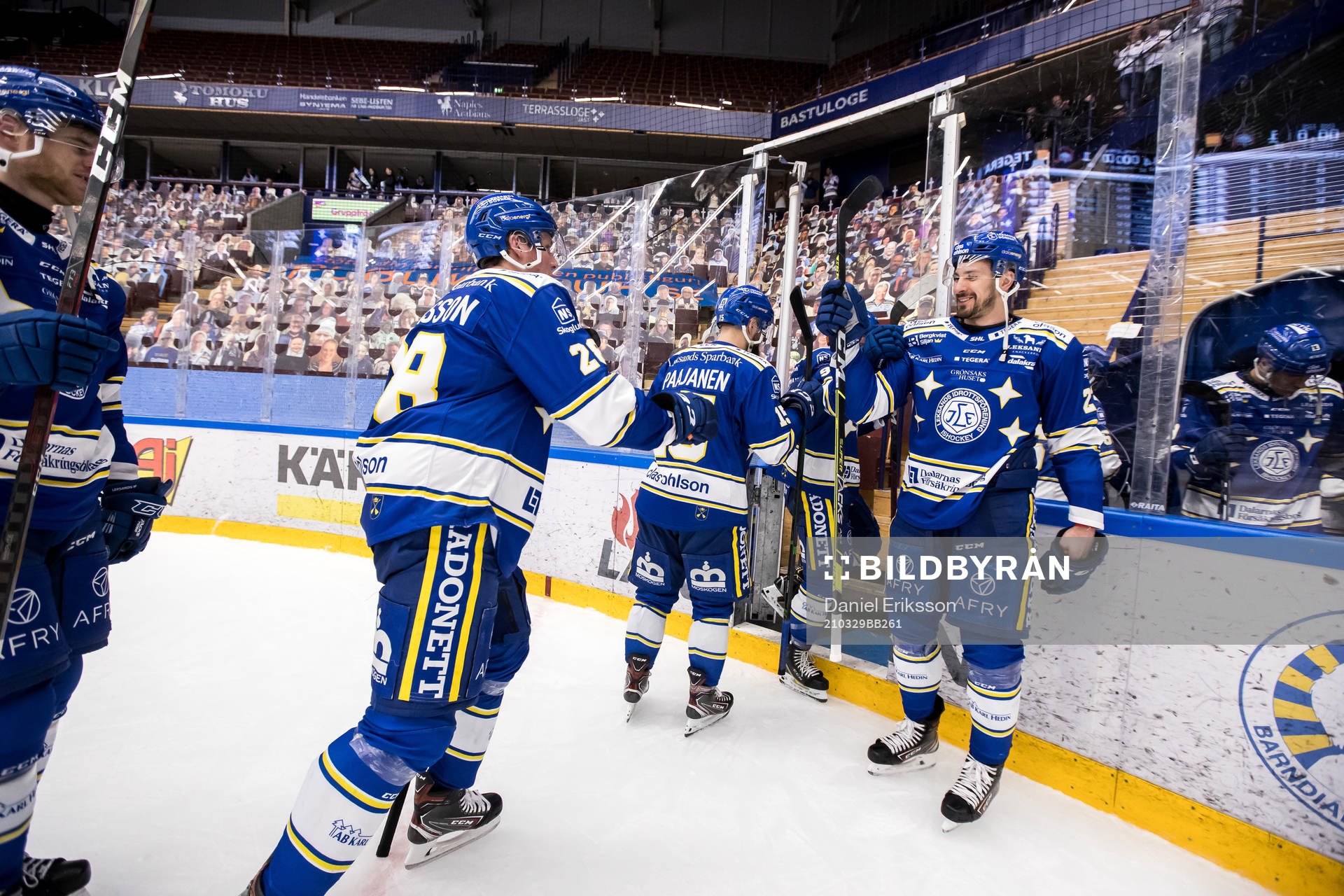 Leksands spelarna jublar