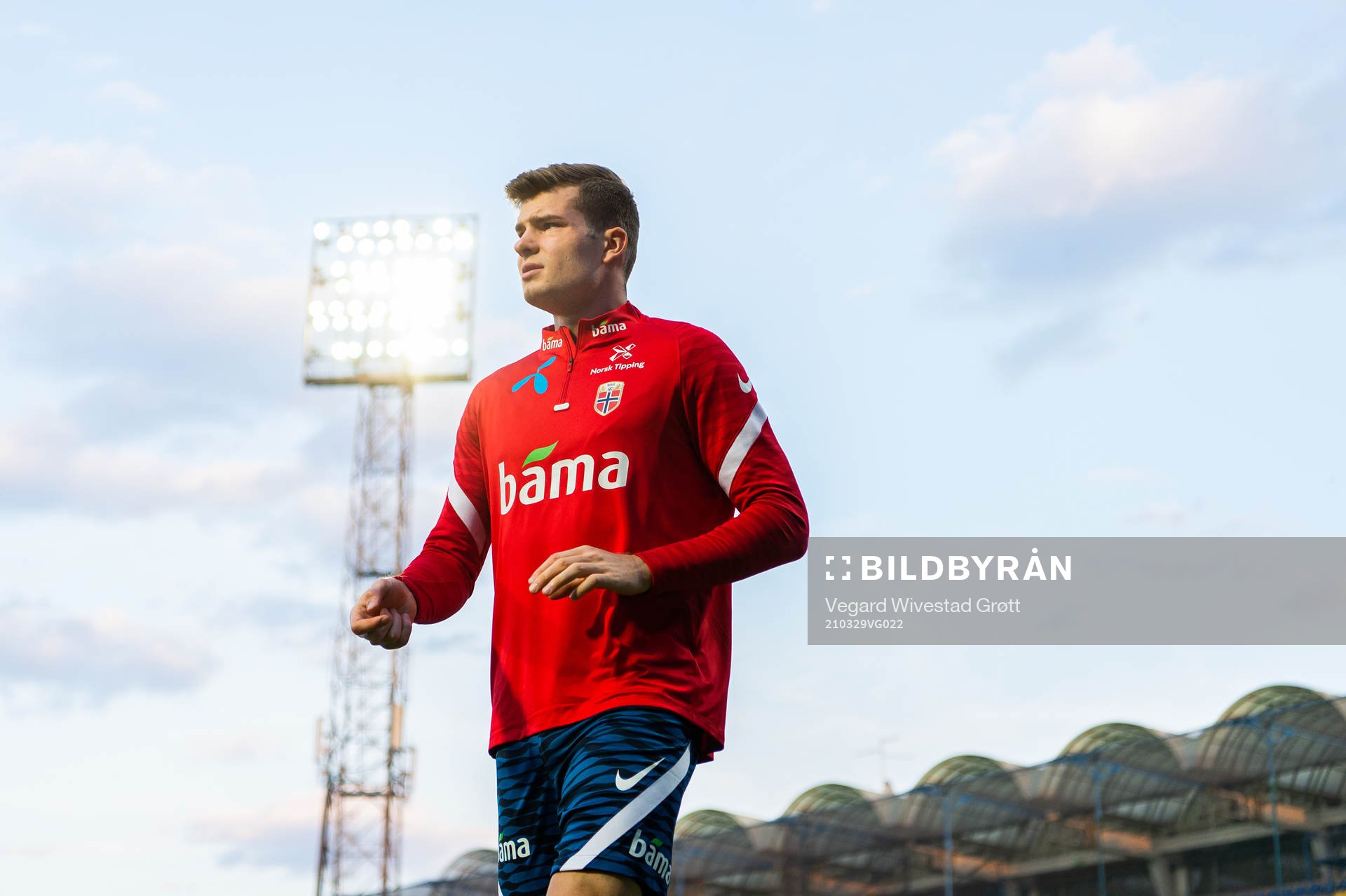 Alexander Sørloth of the Norwegian national football team