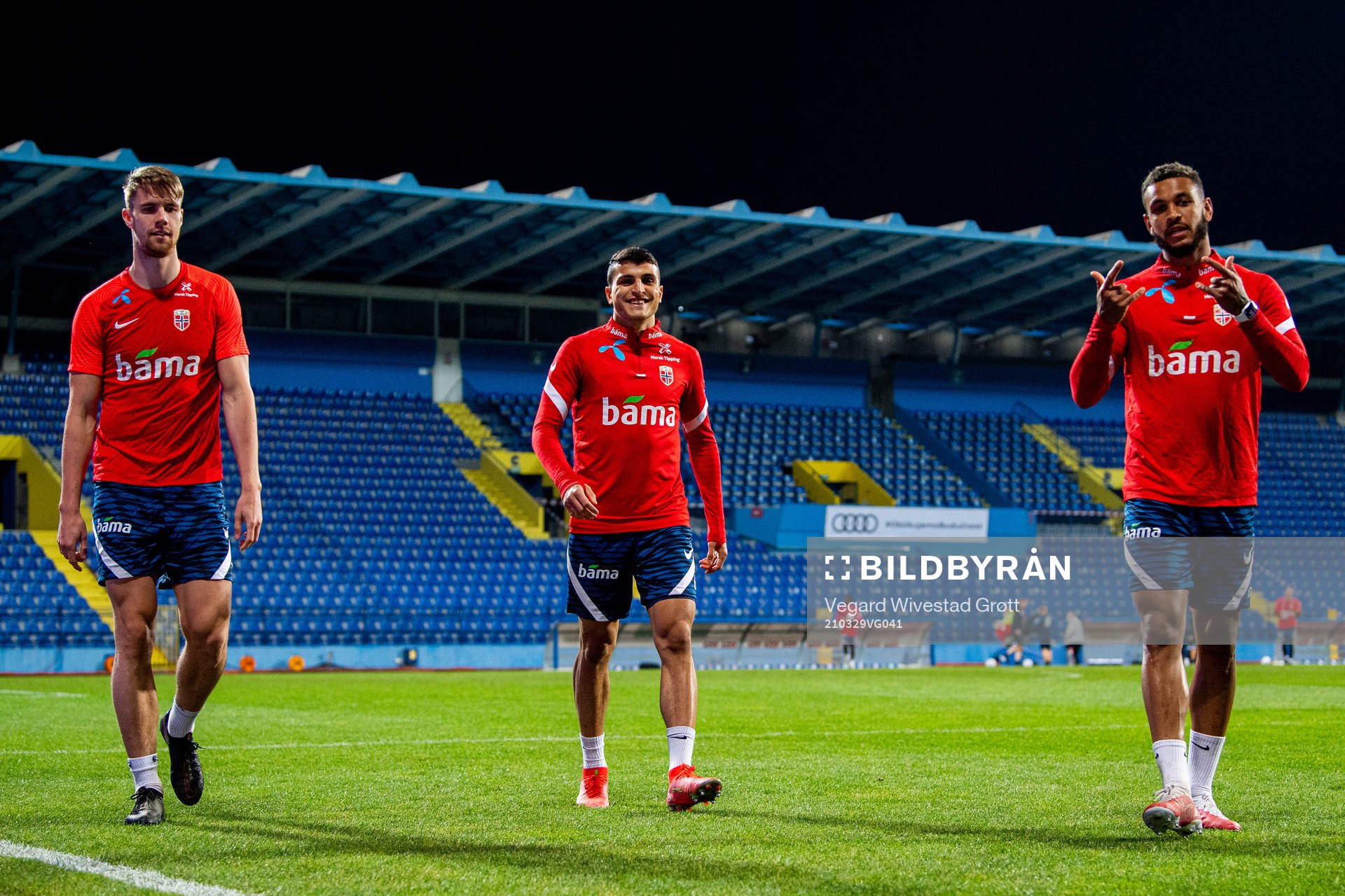 Kristoffer Ajer, Mohamed Elyounoussi and Joshua King of the